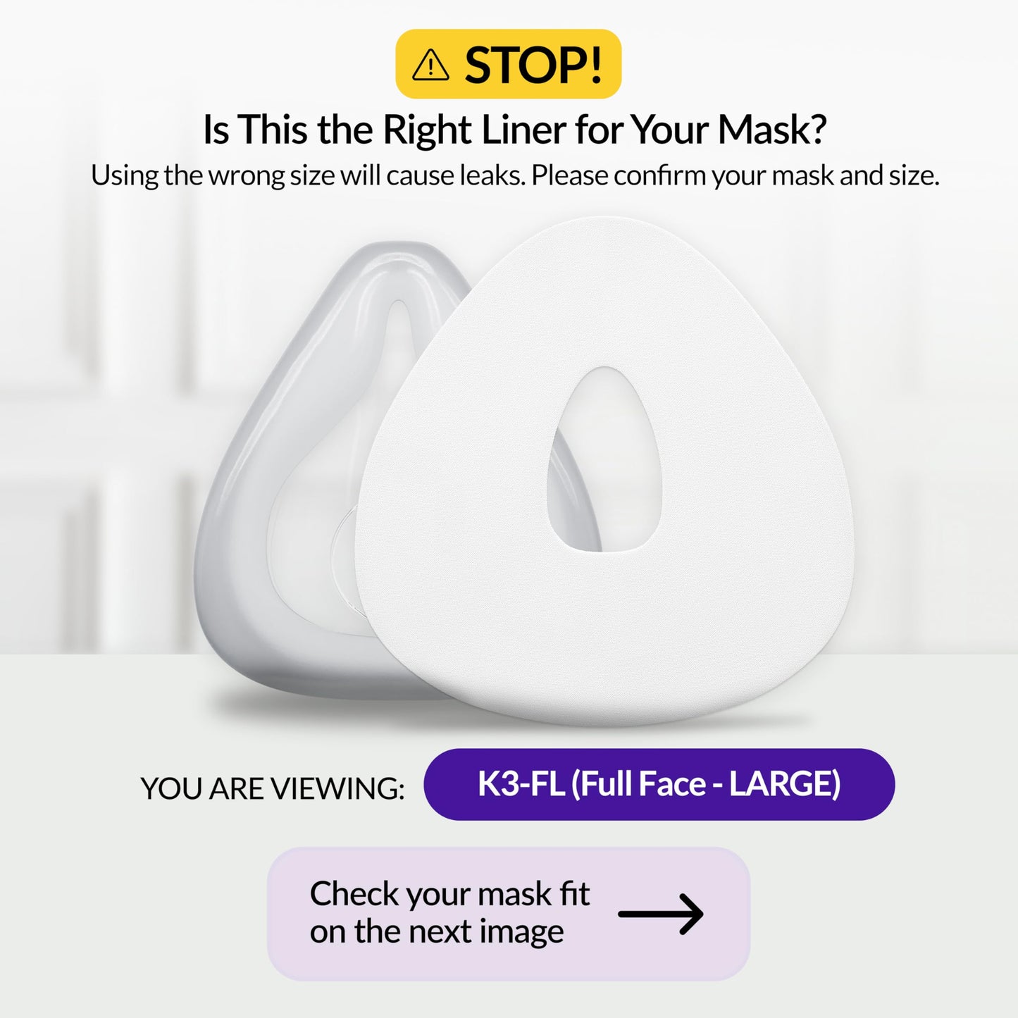 RemZzzs K3-FL - Forro para máscara de Cpap de cara completa (reduce las fugas de aire ruidosas y las ampollas dolorosas, paquete de 2, suministros y accesorios de Cpap, compatible con Resmed Respironics DeVilbiss)