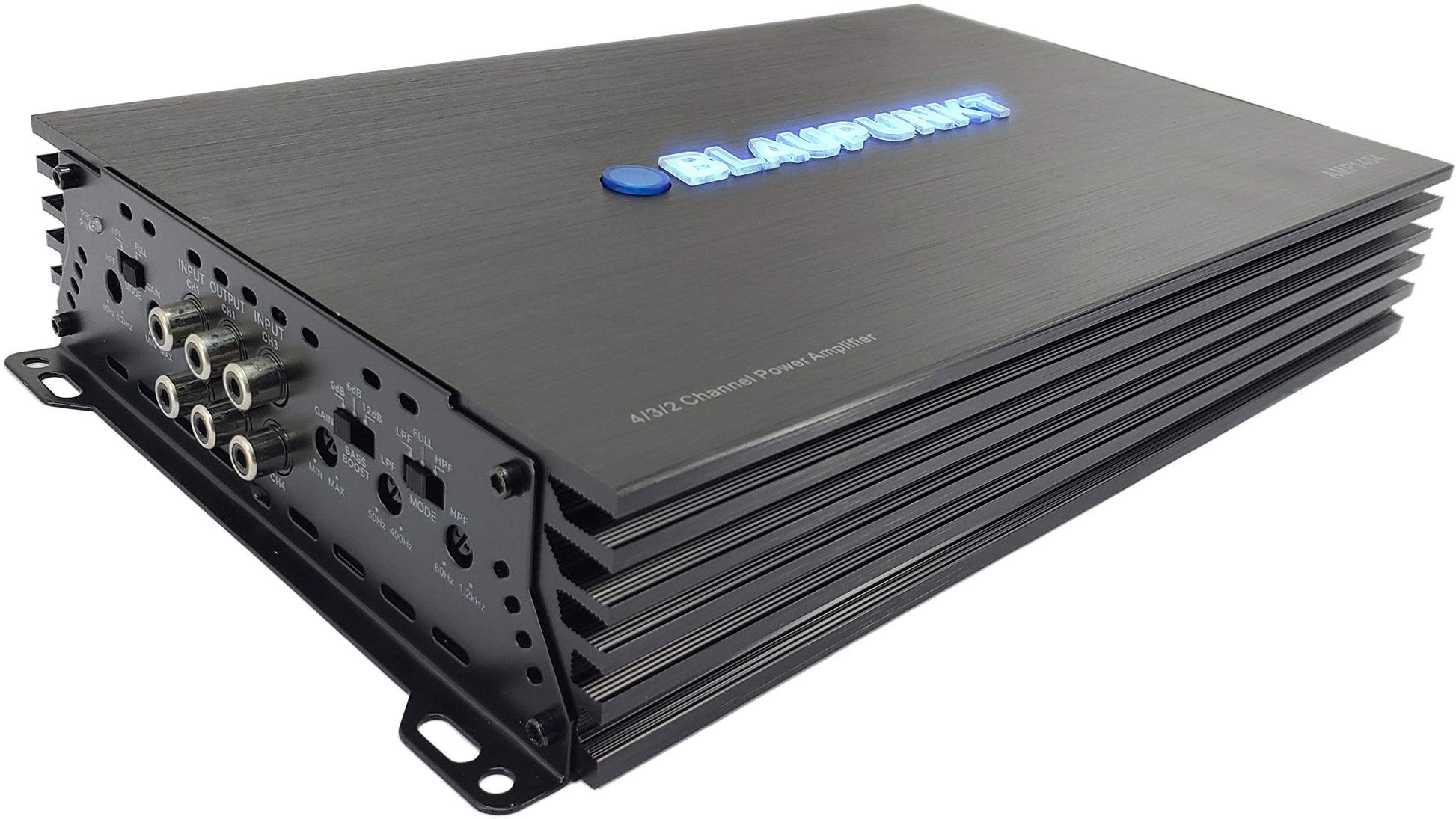 Blaupunkt AMP1404 - Amplificador de audio para coche, 4 canales, potencia máxima de 1500 W, con imán de gravedad, paquete de soporte para teléfono