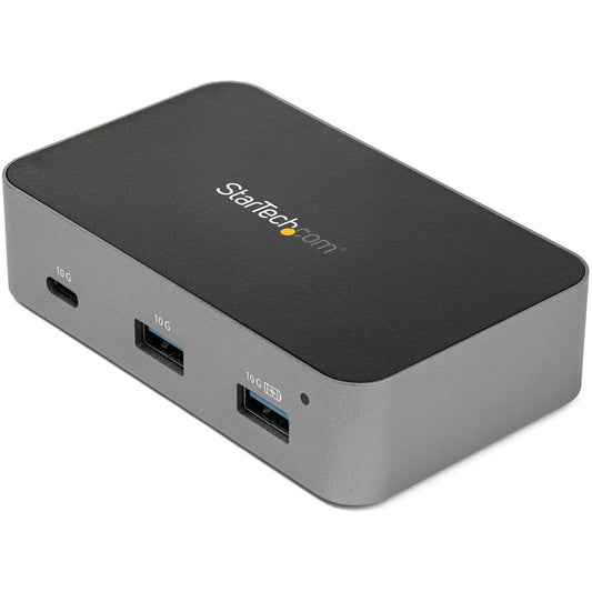Hub USB C 3 Puertos StarTech.com Negro con Adaptador Ethernet y Carga Rápida