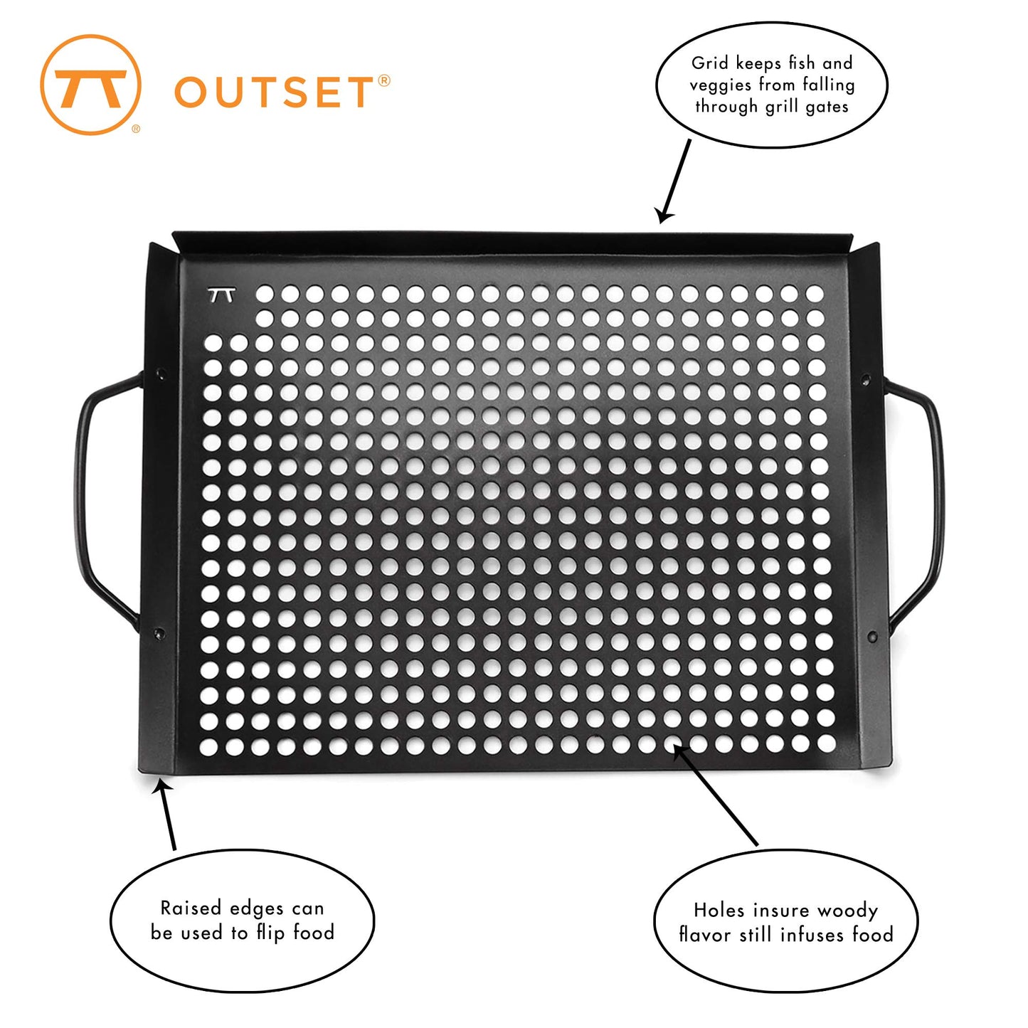 Sartén para Parrilla Outset Negra con Mango Extraíble, Antiadherente, Juego de 2