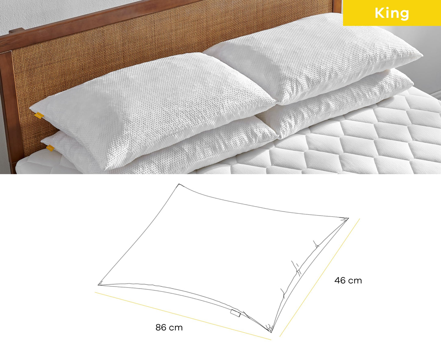 Almohadas Nooz Microfibra Nuevas Regular 40 x 60 cm Paquete de 2