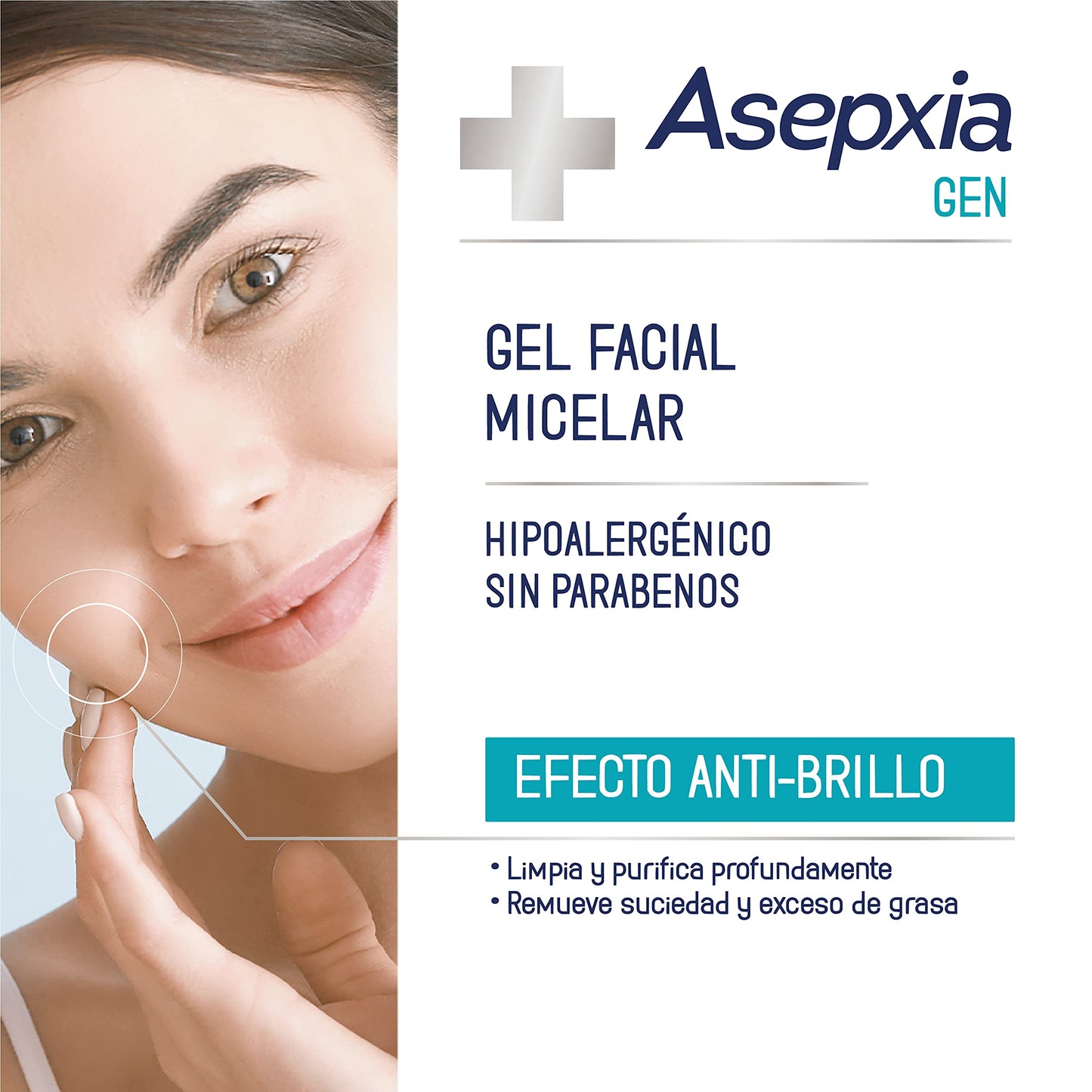 Asepxia Asepxia Gen, Gel Facial Micelar, Tubo 50 G, color, 200 ml, pack of/paquete de
