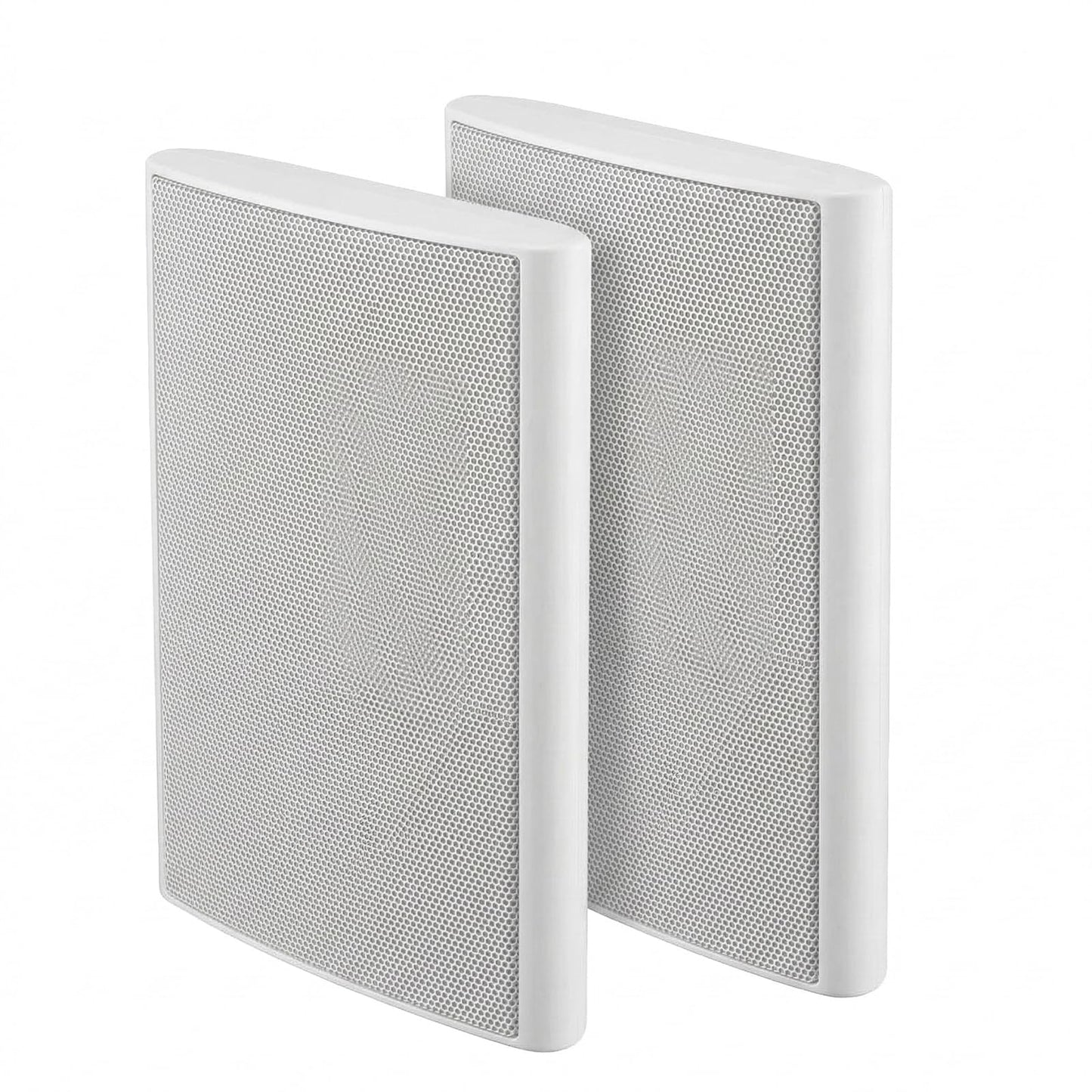 STUDIOFINIX - Altavoces ultradelgados de montaje en pared de 5.25 pulgadas y 240 W, altavoces pasivos de cine en casa de 8 ohmios para recámara, cocina, sala de estar, blanco (par)