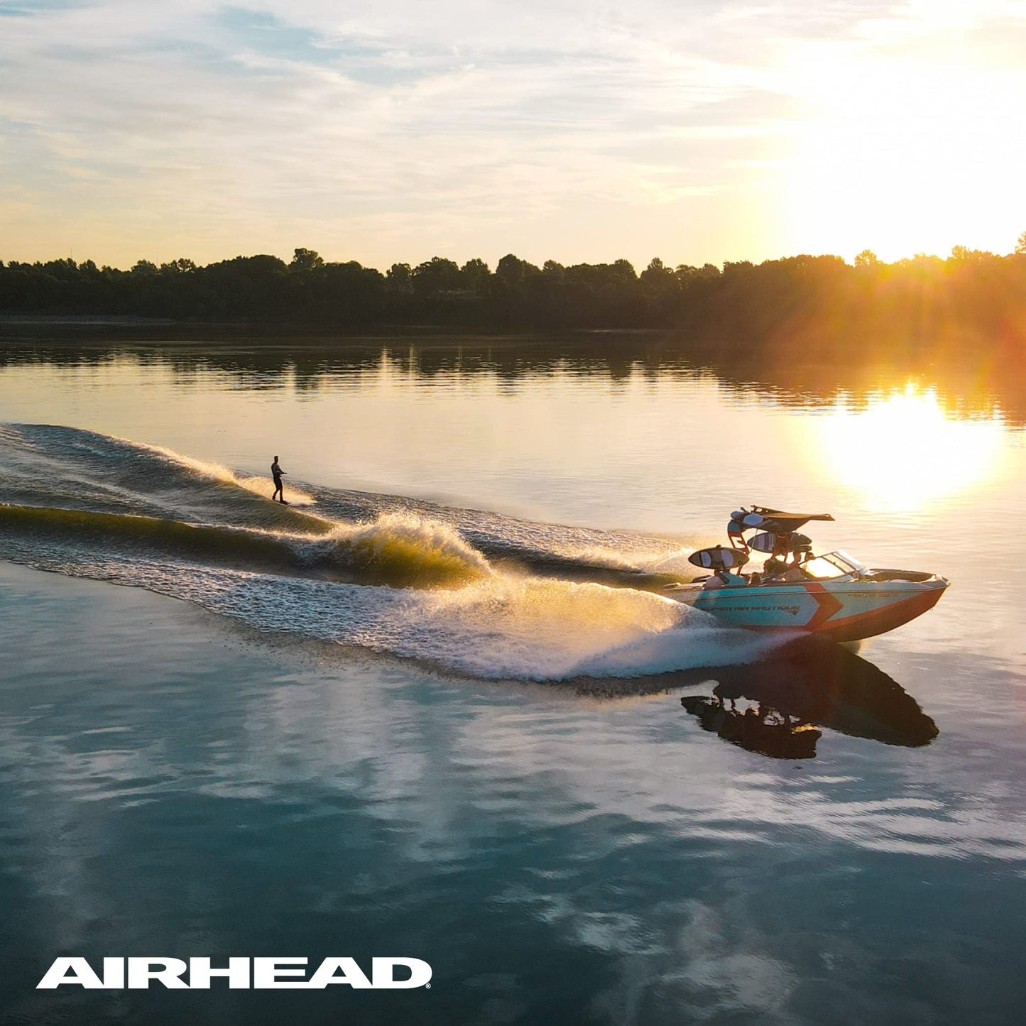 Cuerda de Esquí Airhead Naranja con Mango de Tractor, 1 Sección