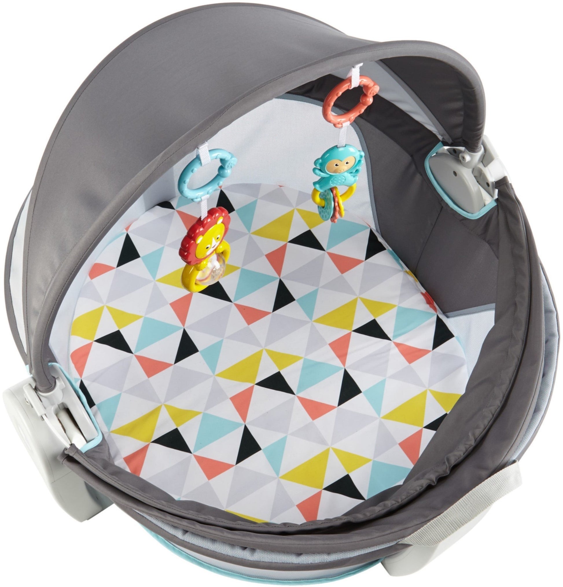 Fisher-Price On-The-Go - Cúpula para bebé, Molino de viento (Embalaje estándar), Grey/Blue/Yellow/White, n.a.