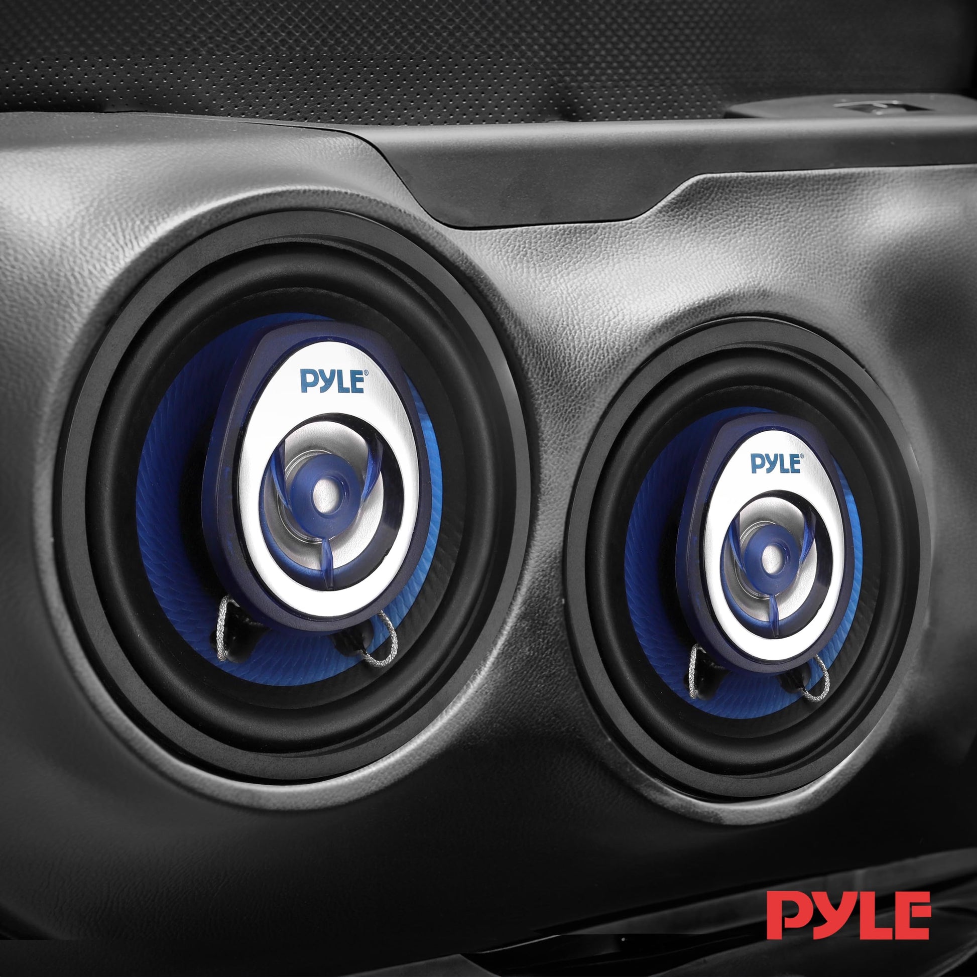Altavoces Estéreo de Coche PYLE Azul Universales de 2 Vías 120 W 3.5 Pulgadas