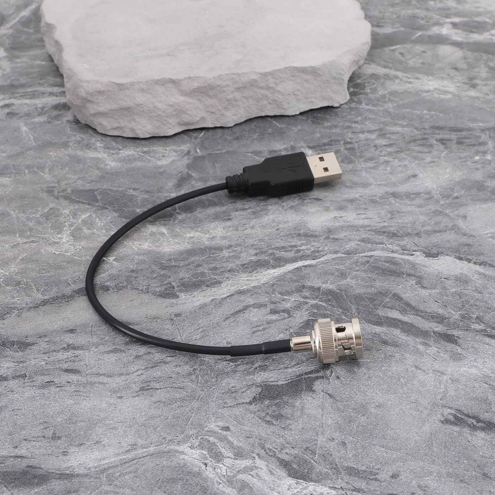 Create idea - 2 cables RG174 BNC macho a USB 2.0 macho adaptador de conector adecuado para prueba coaxial de potencia (20 cm, 50 ohm)