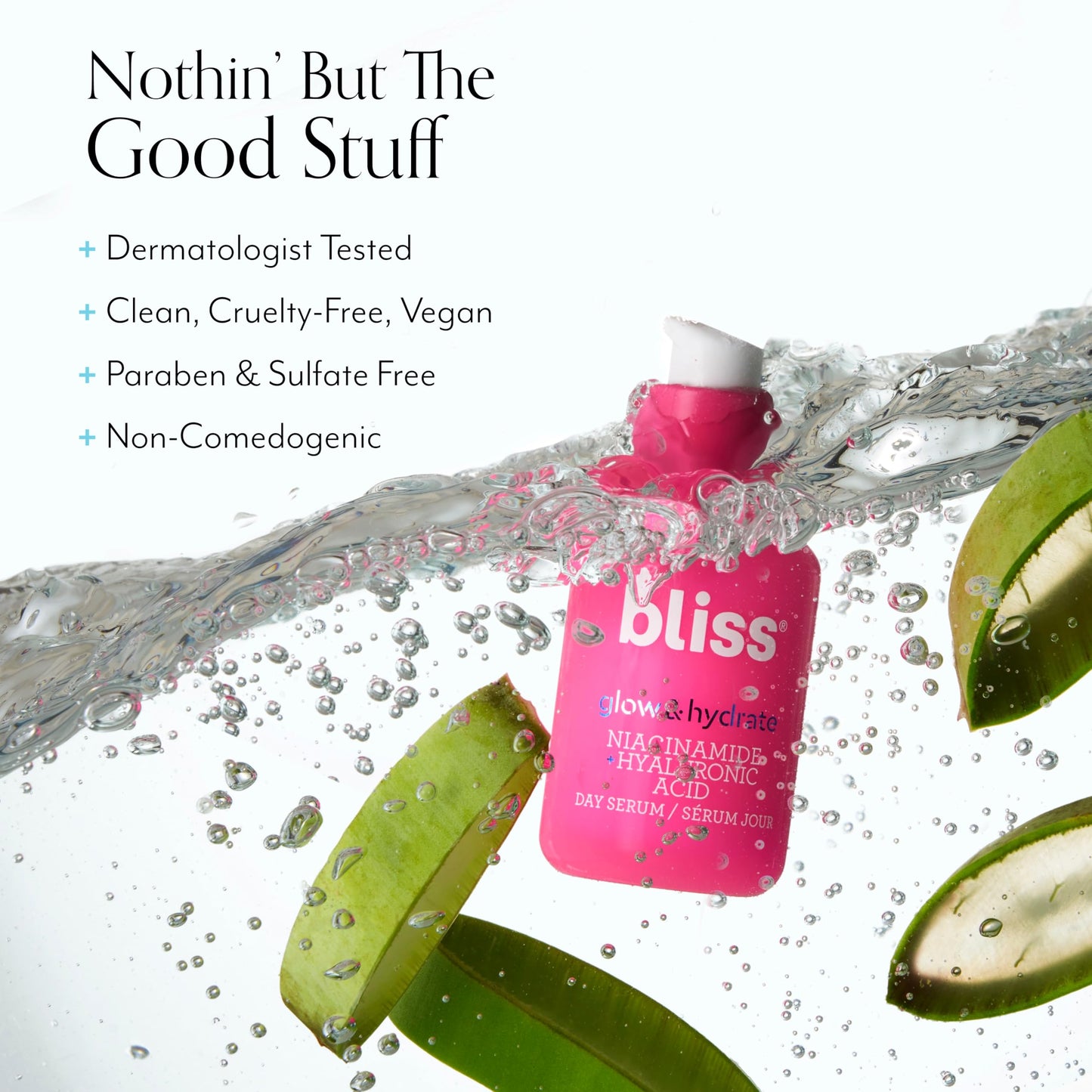 Sérum Facial Replenishing & Hydrating Day Glow & Hydrate con Niacinamida, Ácido Hialurónico y Vitamina E Vegano