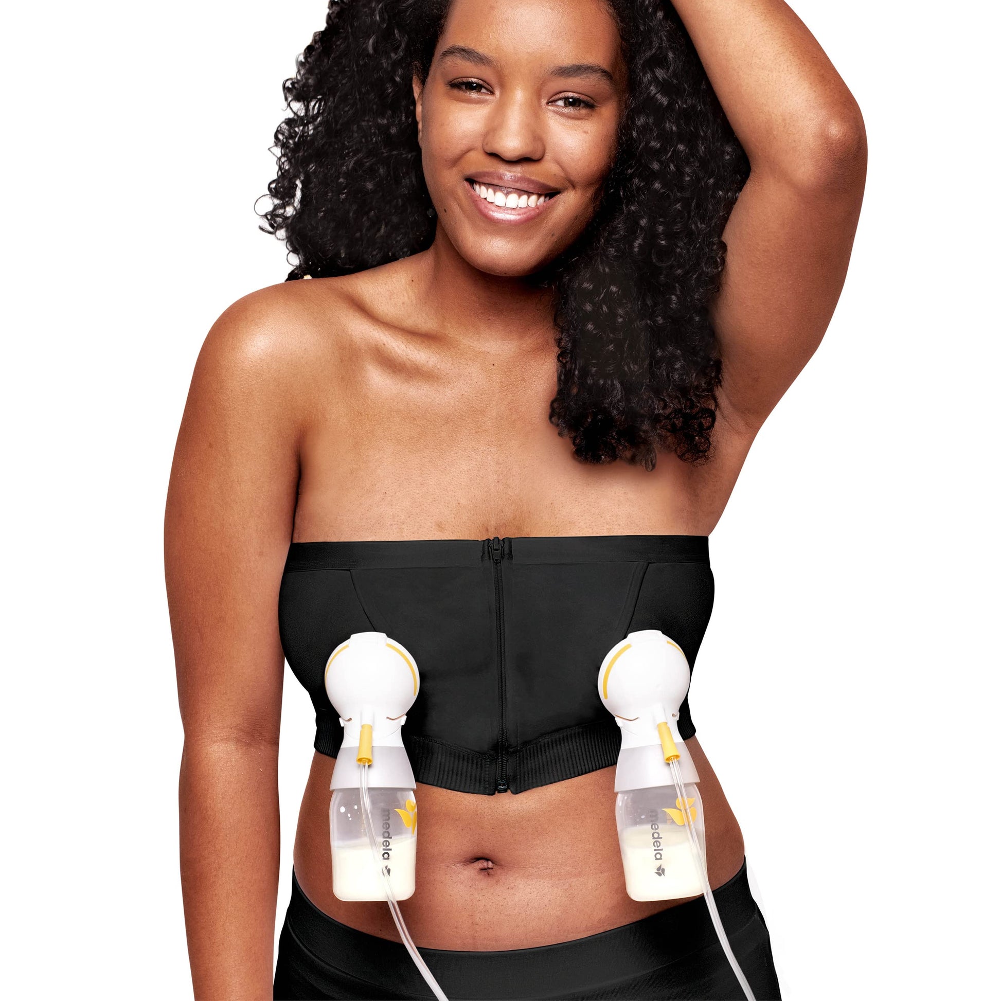 Corpiño de Bombeo Medela Negro XL para Mujer