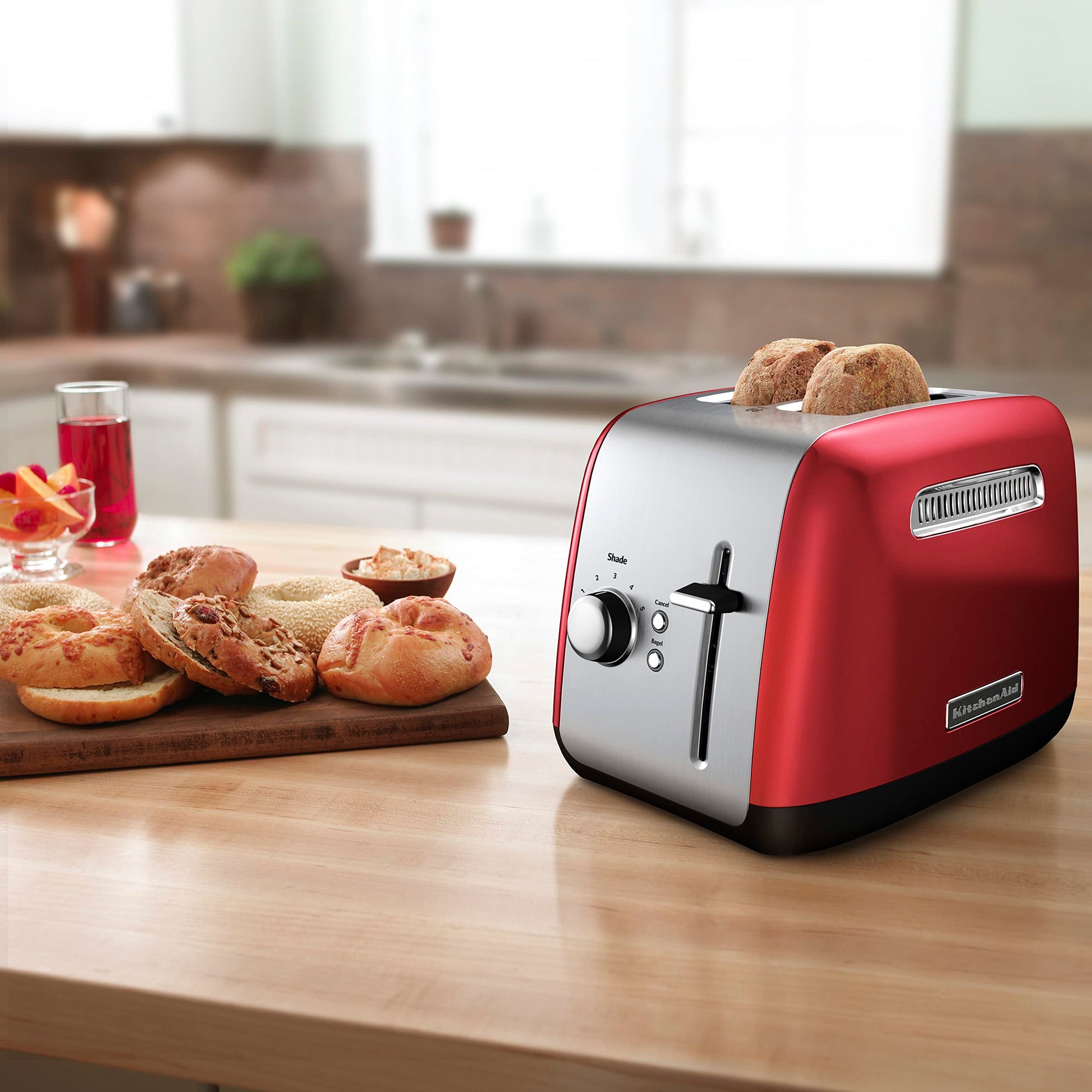 KitchenAid KMT2115ER KMT2115 2slice s 900W Rojo, Plata, Tostador 2 rebanada s, Rojo, Plata, Acero inoxidable, 900 W, 197 mm/279 mm, Empire Red