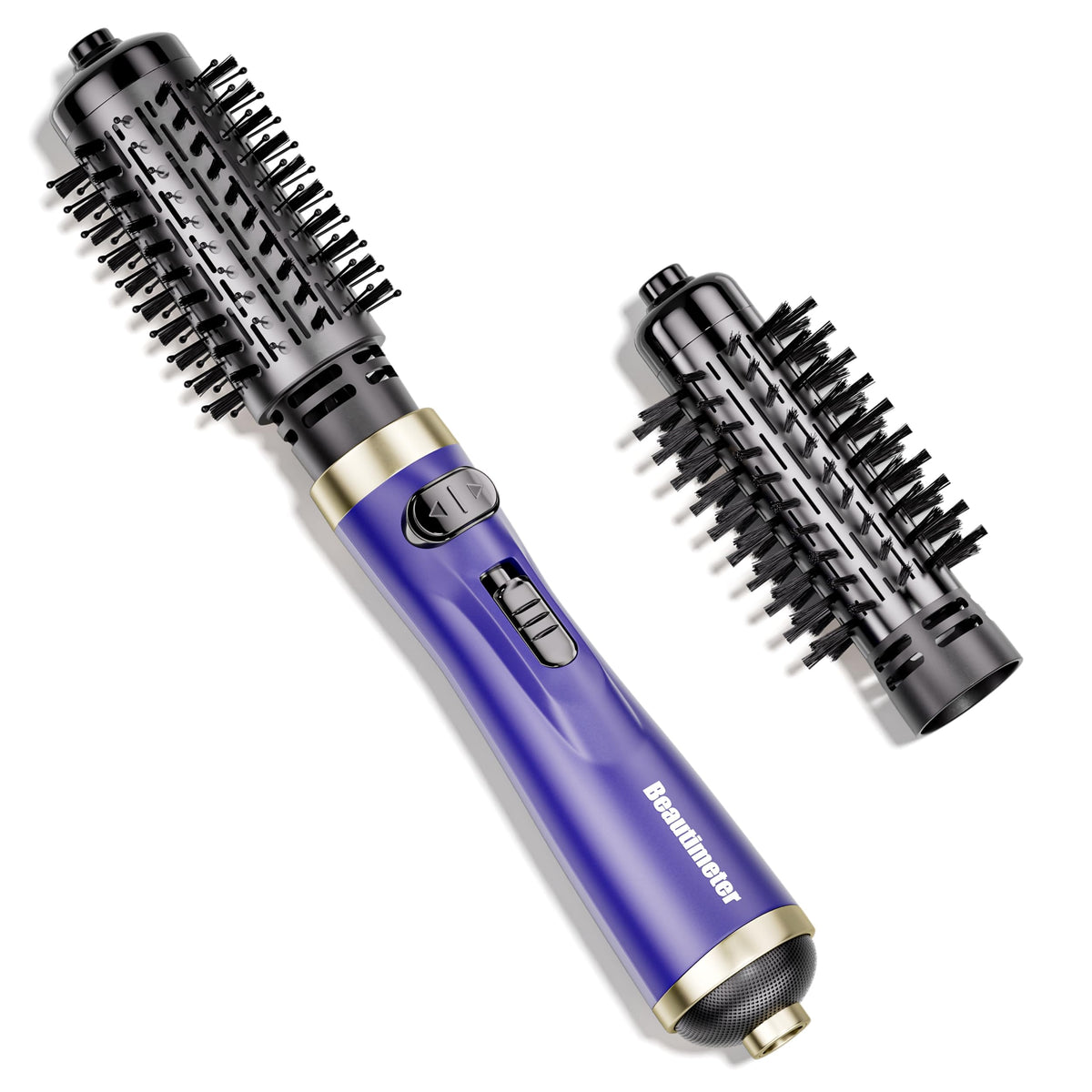Cepillo Secador de Pelo Beautimeter Negro con Cepillo Giratorio 3 en 1 para Mujer