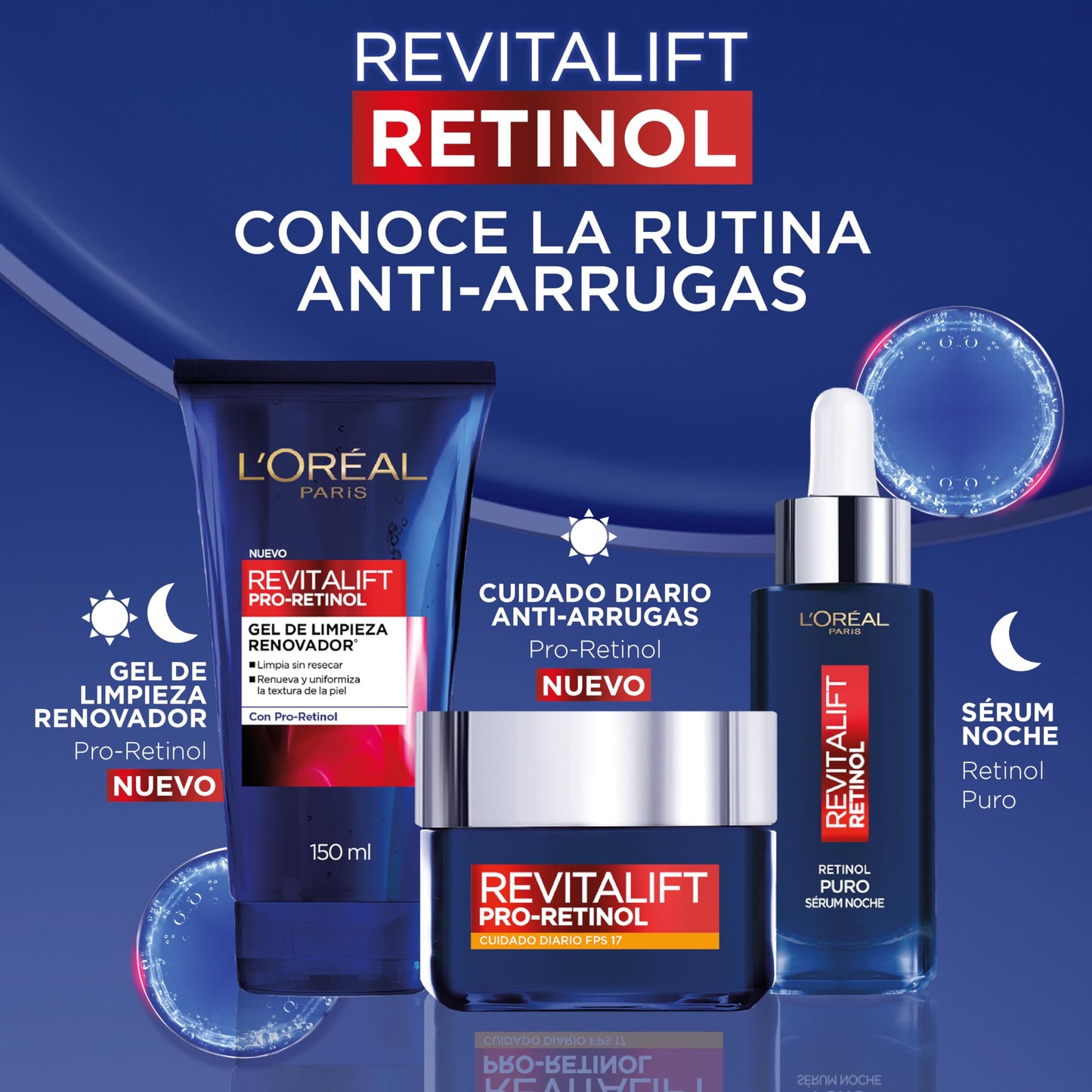 L'Oréal Paris Revitalift Pro-Retinol Crema Cuidado de Día FPS17, 50ml
