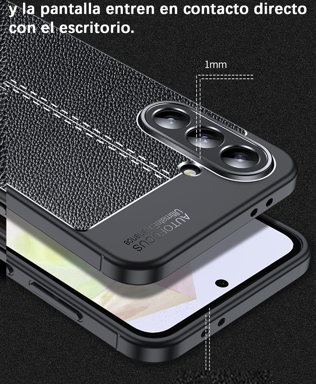 DABUNA Funda para Samsung Galaxy A36 5G Case Uso Rudo Protector de Cámara Duradero Suave Antihuellas Protector Cover (Negro)