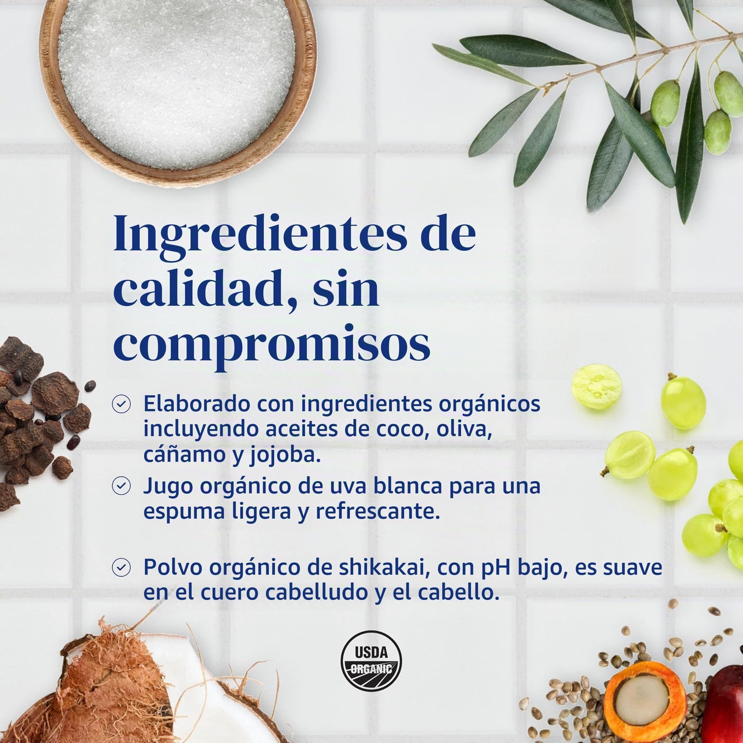 Dr. Bronner's | Jabón líquido de azúcar orgánico, elaborado con aceites vegetales, Shikakai y azúcar, usos 4 en 1: manos, cuerpo, rostro y cabello; limpia, hidrata y nutre - Sin Aroma, 1.9 L