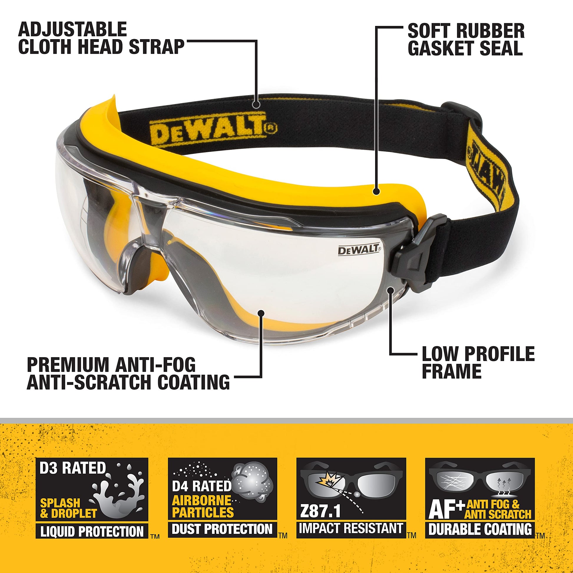 DeWalt DPG84 Clear AF - Gafas protectoras aislantes
