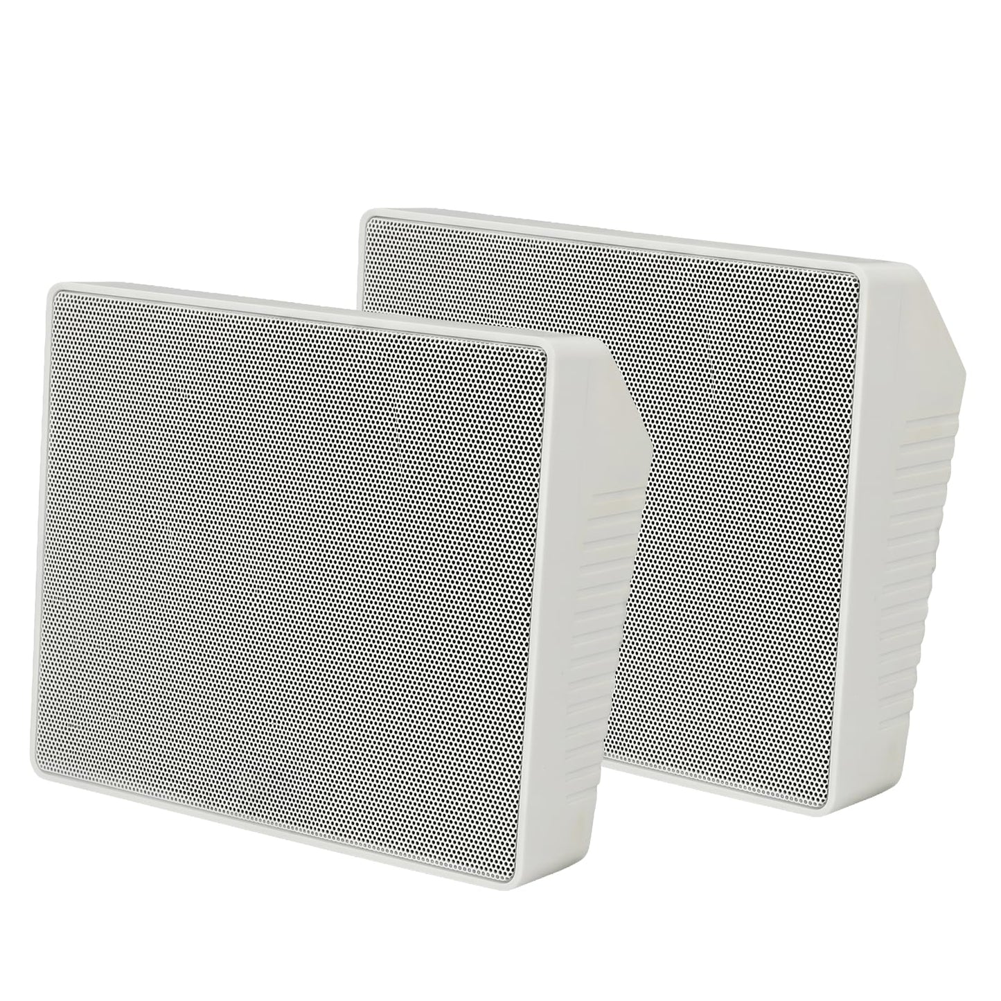 STUDIOFINIX - Altavoces PA montados en la pared de 4 pulgadas, potencia máxima de 240 W, 8 ohmios y 70 V/100 V, modo dual, para cine en casa, comercial, oficina, sistema PA (blanco, par)