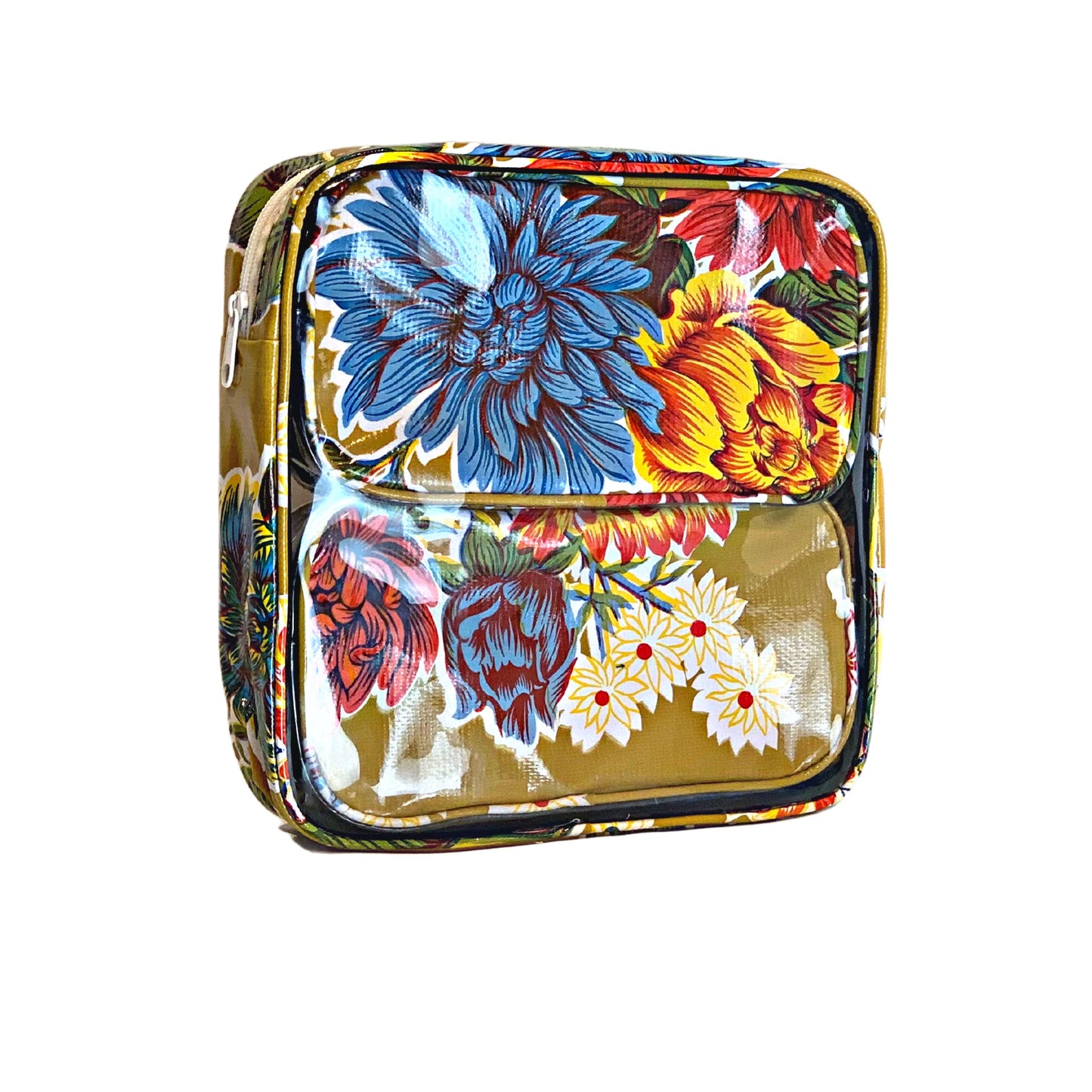 Alux - Bolsas de maquillaje de viaje de 3 piezas, impermeables, multicolores, bolsas de maquillaje grandes y medianas, para viajes y cosméticos, bolsa de maquillaje pequeña, Crysanthemums Gold