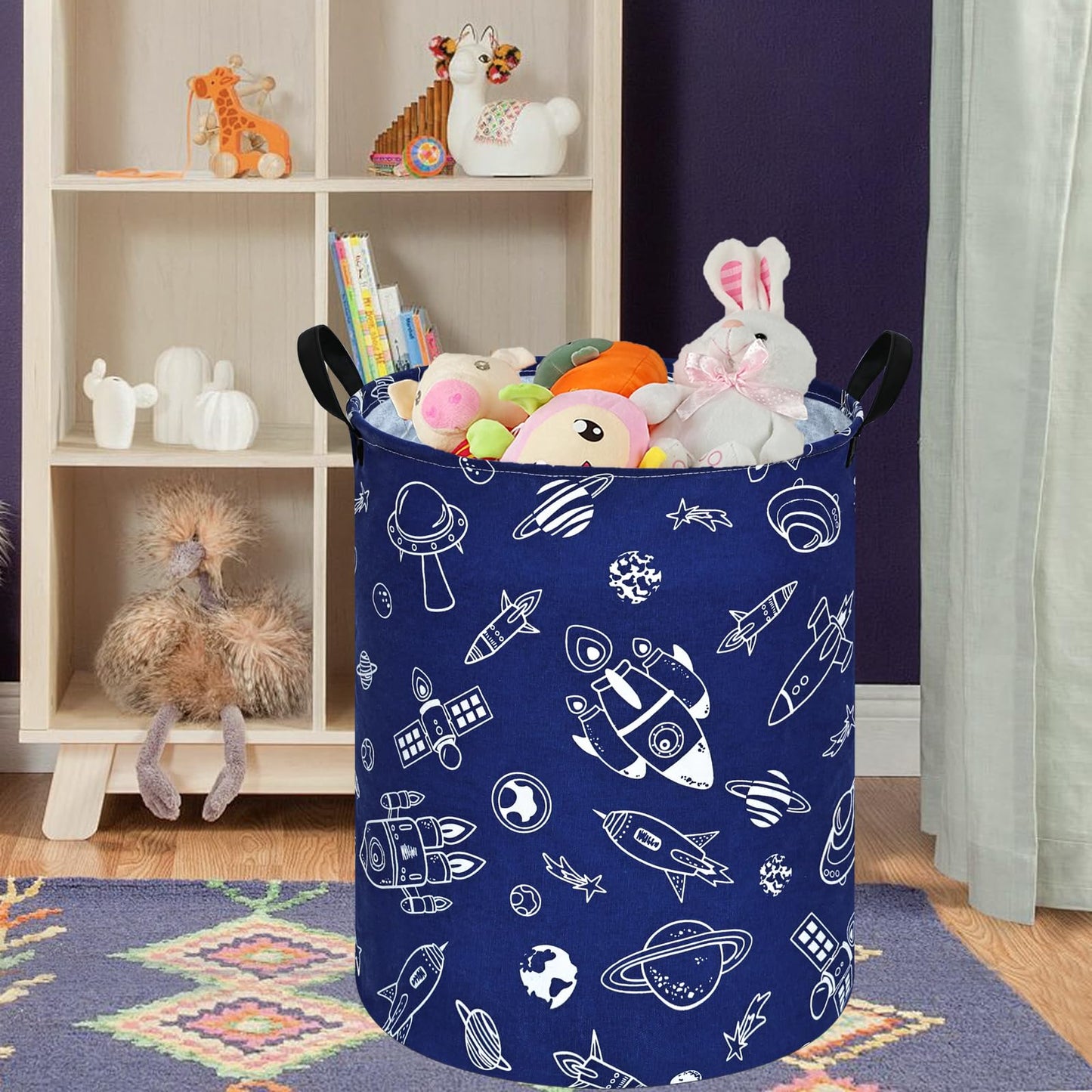 Cesta de almacenamiento DUYIY con asa grande, cesta organizadora para ropa sucia, lavandería, juguetes de bebé, ropa de niños, cesta de regalo
