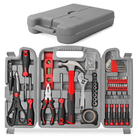Hi-Spec Juego de Herramientas Básicas de 54 Piezas. Caja de Herramientas Manuales para el Hogar y la Oficina. Kit/Set Ideal para Reparacion, Mantenimiento, y Mecánica. Incluye Maletin de Transporte