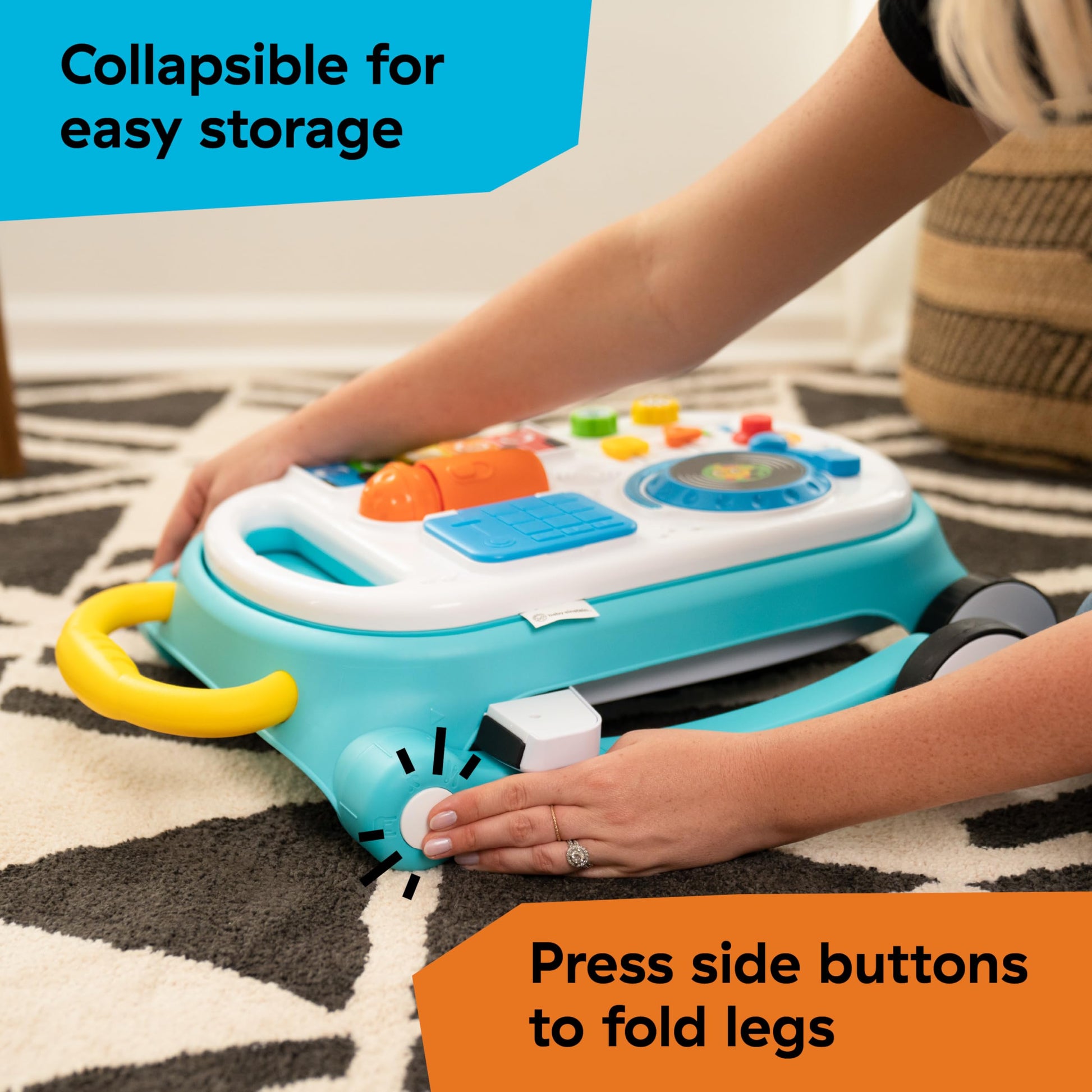 Baby Einstein Musical Mix 'N Roll 4 en 1 caminador de actividades y mesa, a partir de 6 meses