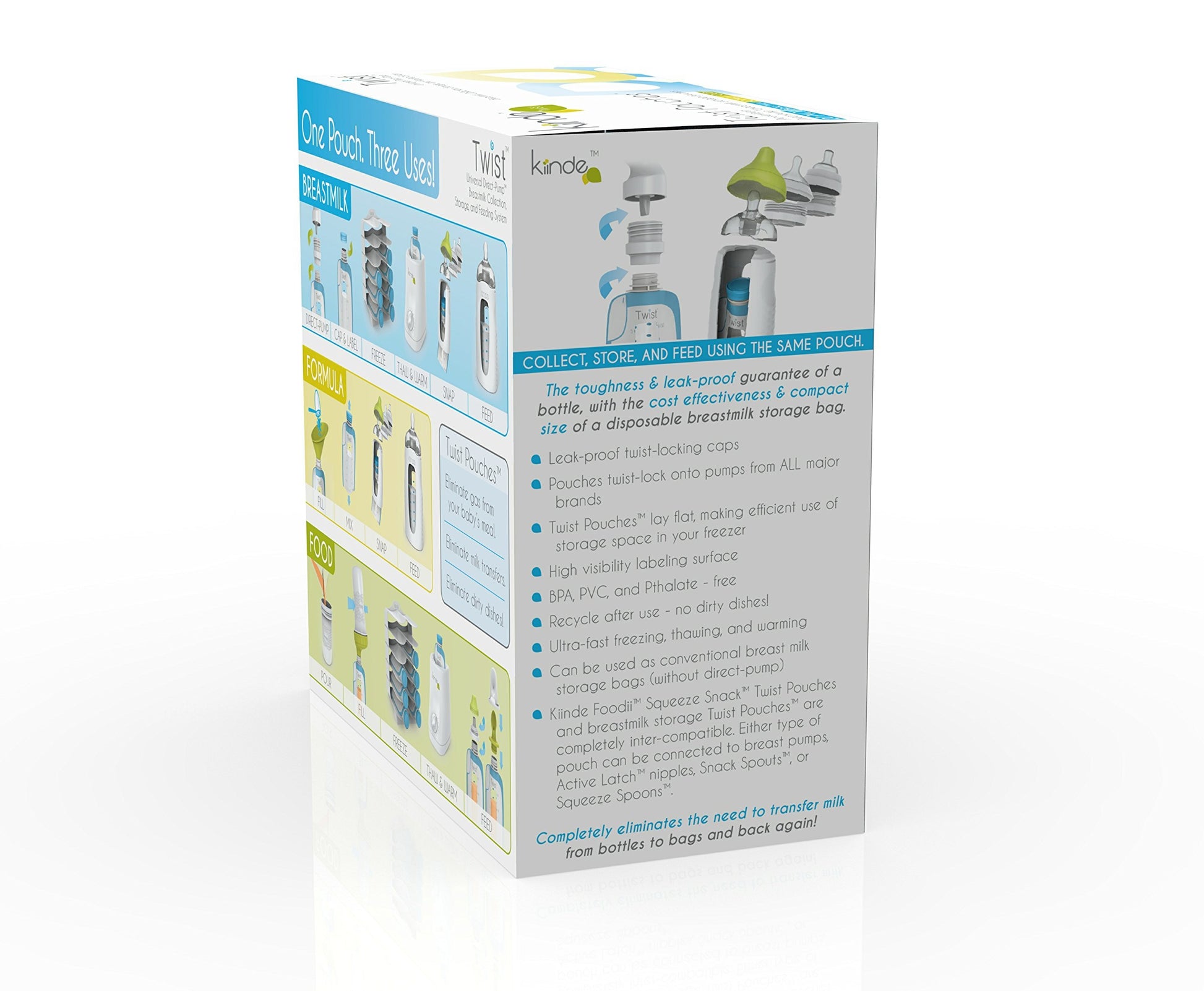 Bolsa de Almacenamiento de Leche Materna Kiinde 6 oz Pack de 20