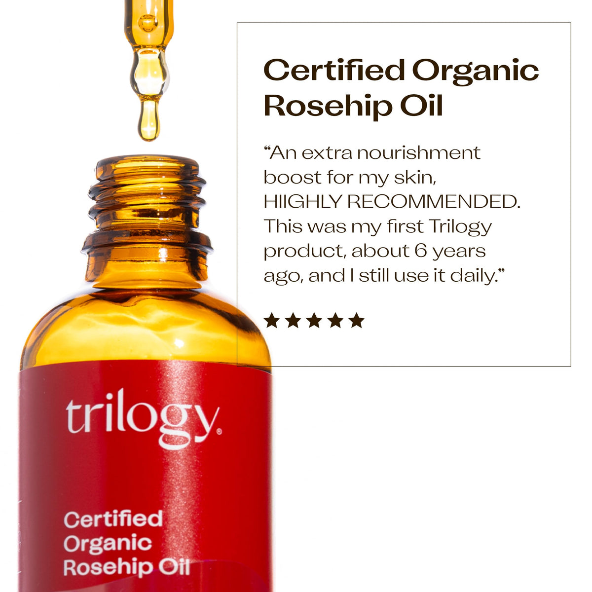 Trilogy Certified Organic Rosehip Oil Unisex, 1.52 Ounces