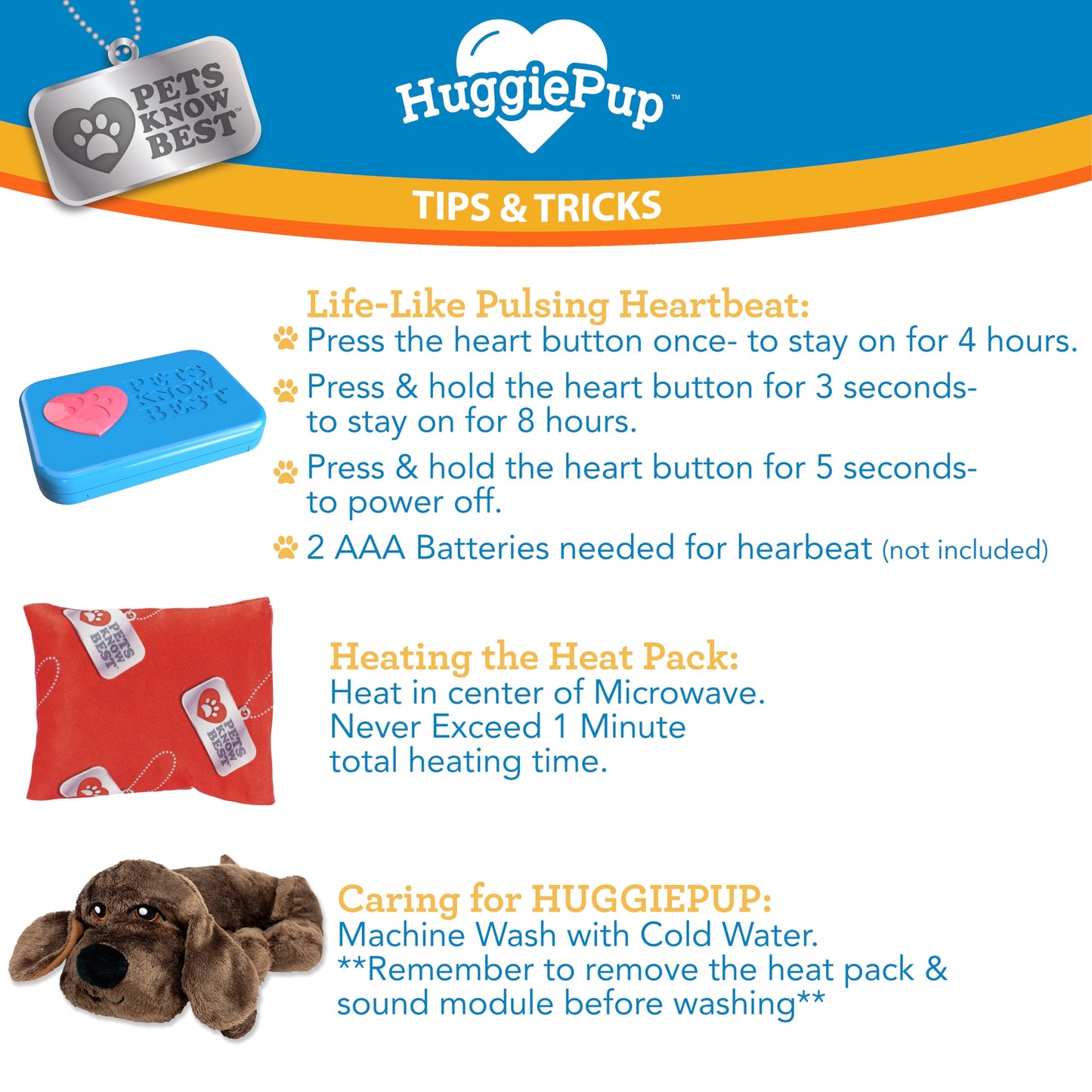 Juguete de Comportamiento HuggiePup de Pets Know Best Chocolate con Latido y Calentador para Entrenamiento en Jaula
