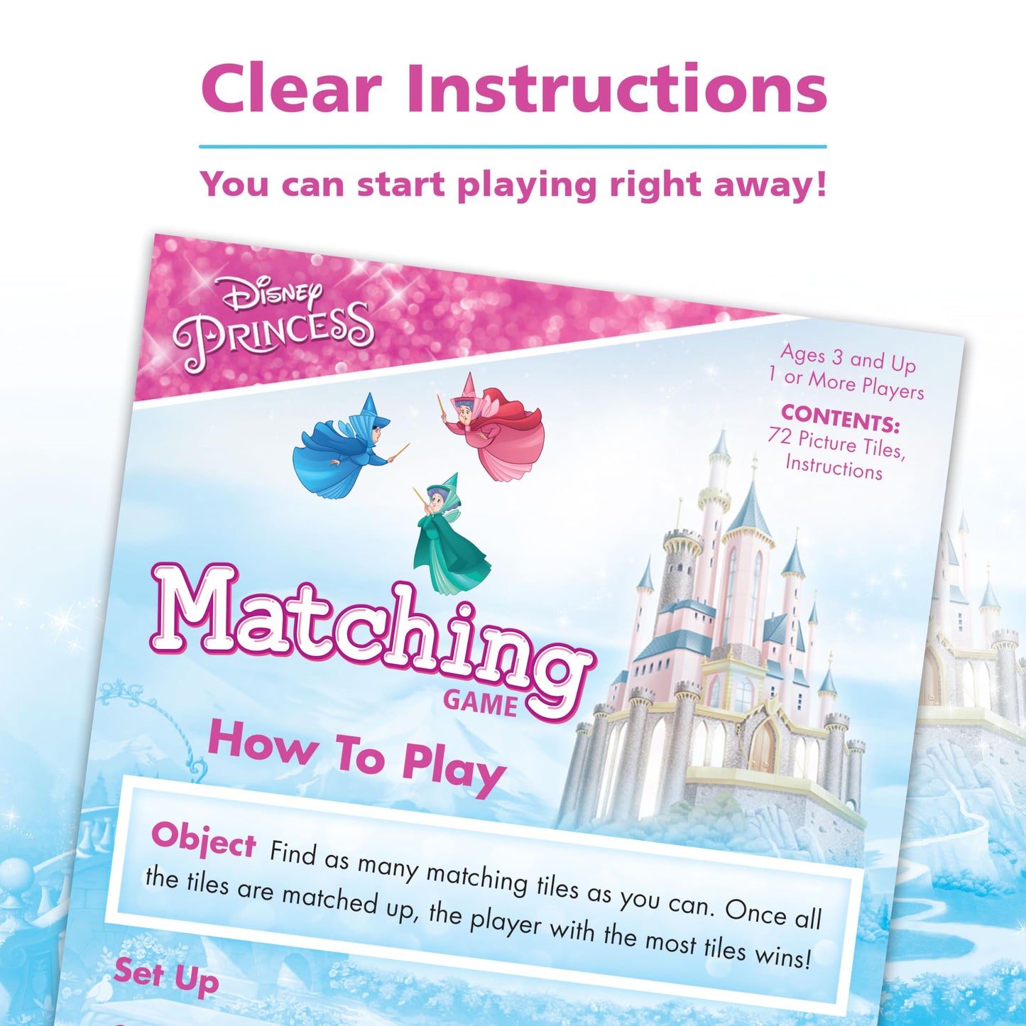 Disney- Memoria de Princesas Disney, juego de mesa