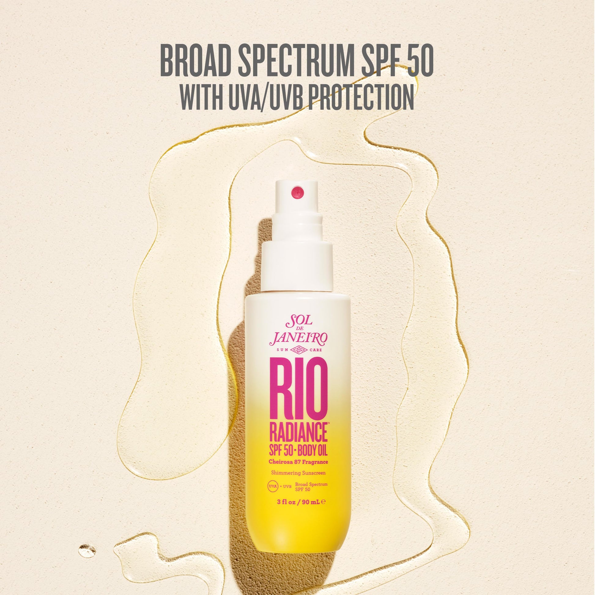 Rio Radiance SPF 50 Body Oil by Sol de Janeiro for Unisex - 3 oz Oil
