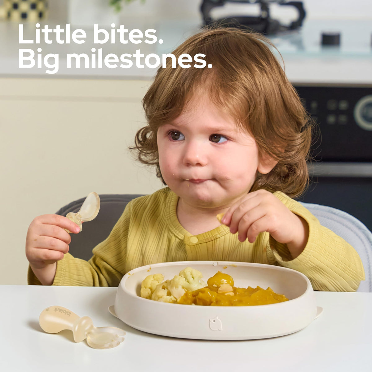 Platos y utensilios de PPSU 3 en 1, placas de succión para niños pequeños de grado biberón de alta calidad con tenedor de cuchara, platos de silicona basados en escenarios para autoalimentación