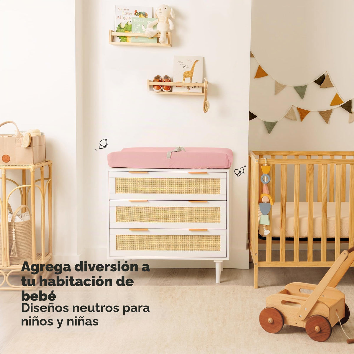 Paquete de 2 fundas orgánicas para cambiador para niña, niño, neutro, 100% algodón, funda suave para cambiador de pañales, sábanas para cambiador de pañales, forro de cambiador de contorno, funda para
