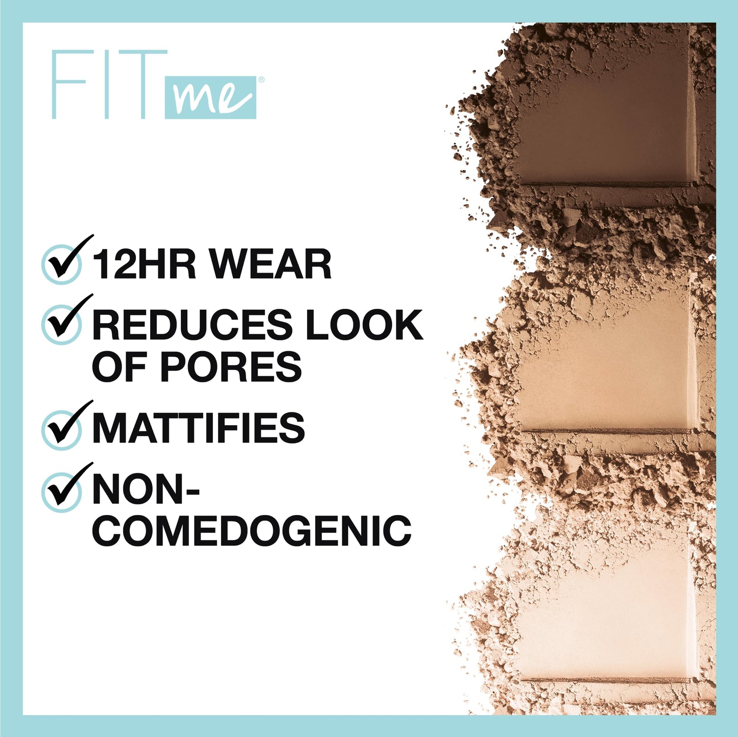 Maquillaje en Polvo Maybelline New York Fit Me Matte Poreless dorado