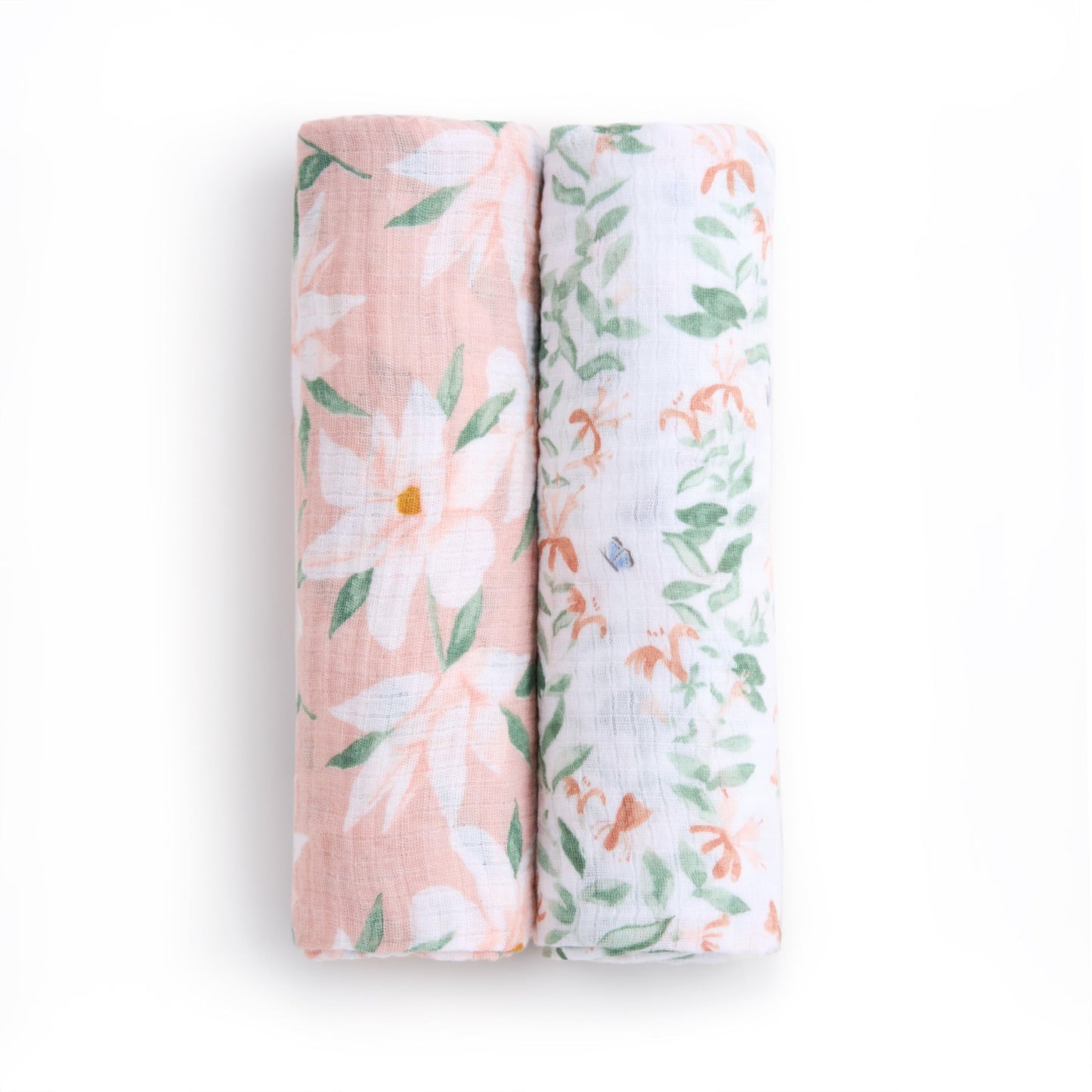 aden + anais Essentials - Manta de muselina de algodón, transpirable, ideal para niños, niñas, recién nacidos, bebés y bebés, manta de recepción, envoltura suave y ligera, paquete de 2, jardín de