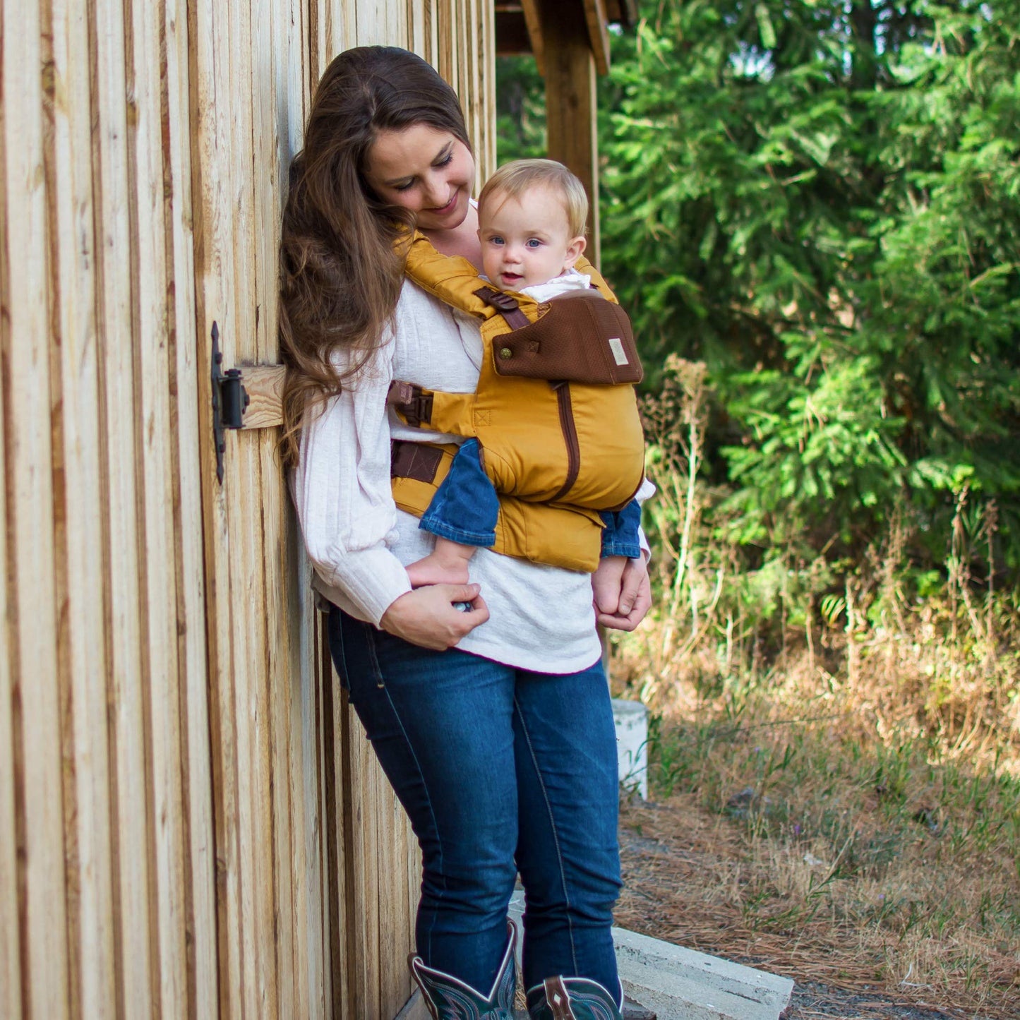 LÍLLÃ‰baby Serenity - Portabebés ergonómico para todas las posiciones, de recién nacido a niño, soporte lumbar con bolsa convertible, cosecha