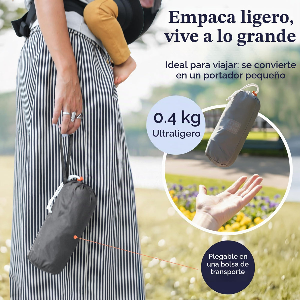 Beco Fly Mochila ligera para niños pequeños, plegable, 15-45 libras, gris