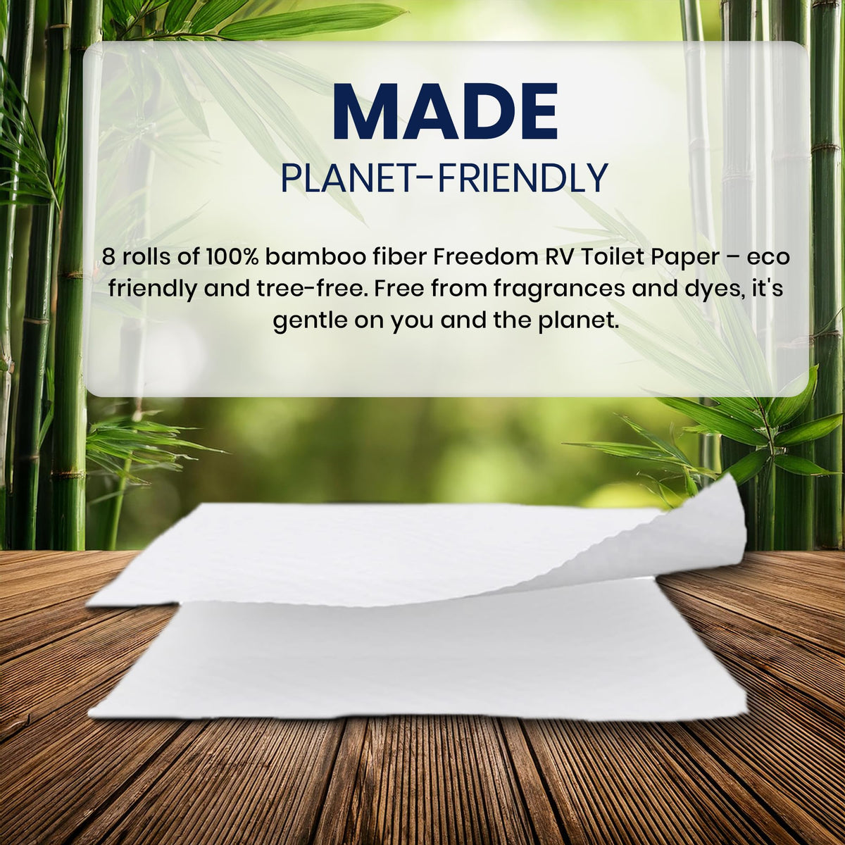 Papel Higiénico Freedom Living Blanco Biodegradable para RV, Camping y Marina