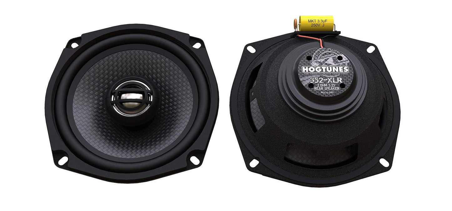 Hogtunes 352-XLR de alto rendimiento de la serie XL de 5.25 pulgadas (2 unidades), compatible con motocicletas Harley-Davidson 1998-2013
