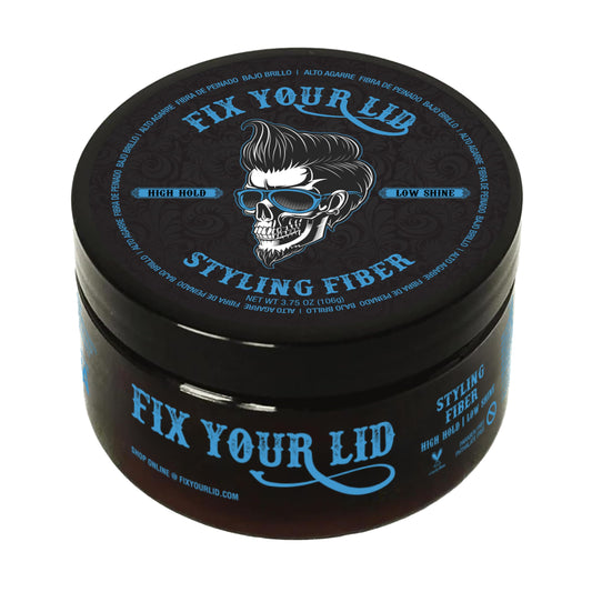 FIX YOUR LID, Fibra para Peinar, Fijación Fuerte, Ideal para Niños y Hombres, Sin Brillo, Aroma Cítrico, 3.75 Onzas