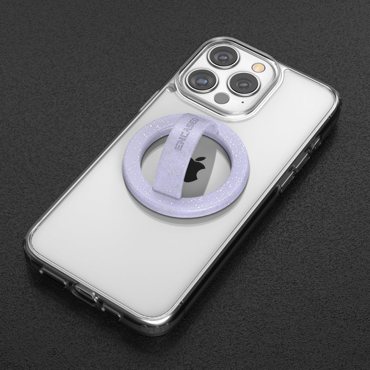 Soporte Magnético para Teléfono MagSafe Anillos de Silicona Brillo y Purpurina Morada Paquete de 2
