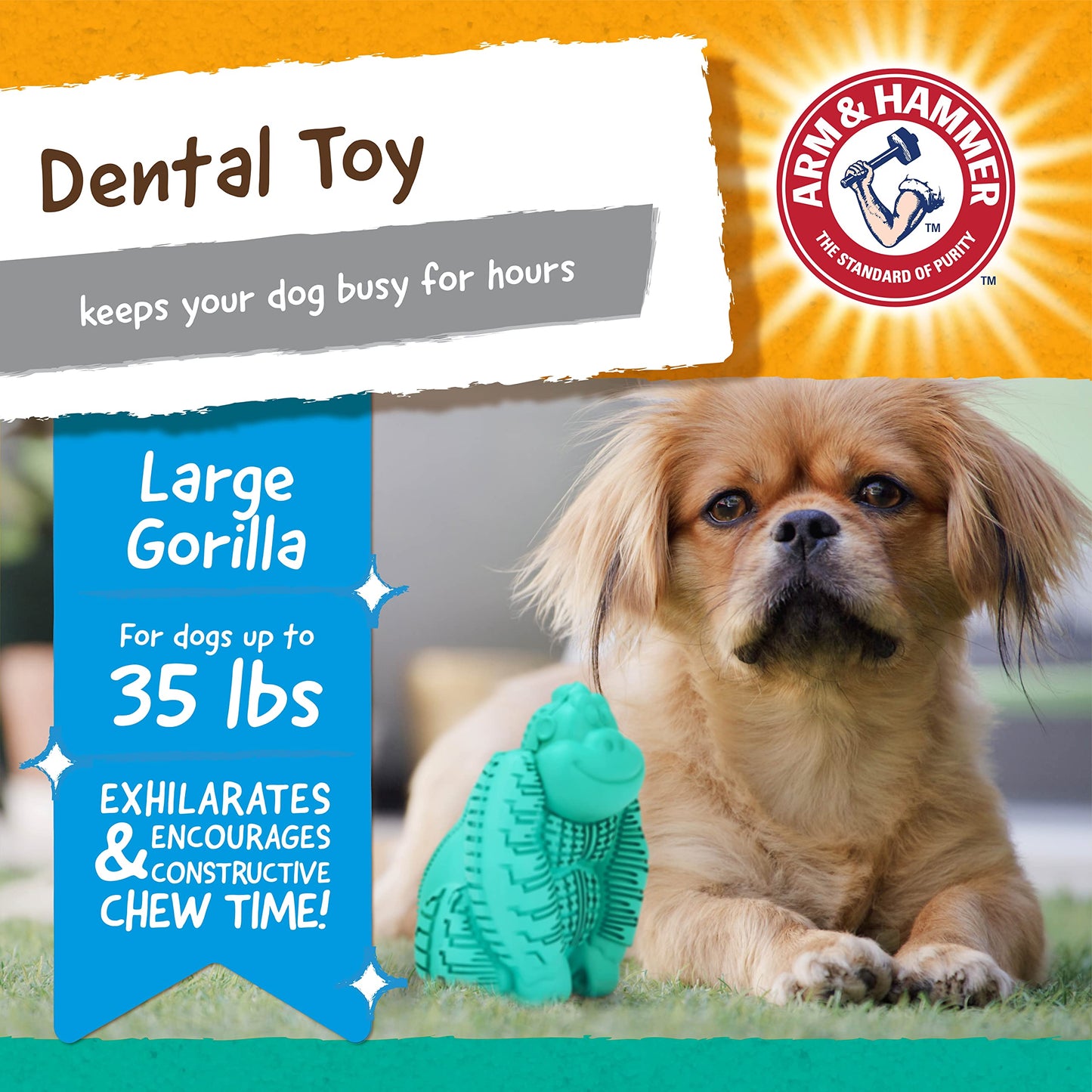 Arm & Hammer - Juguete para perros A&H Treadz Gorilla