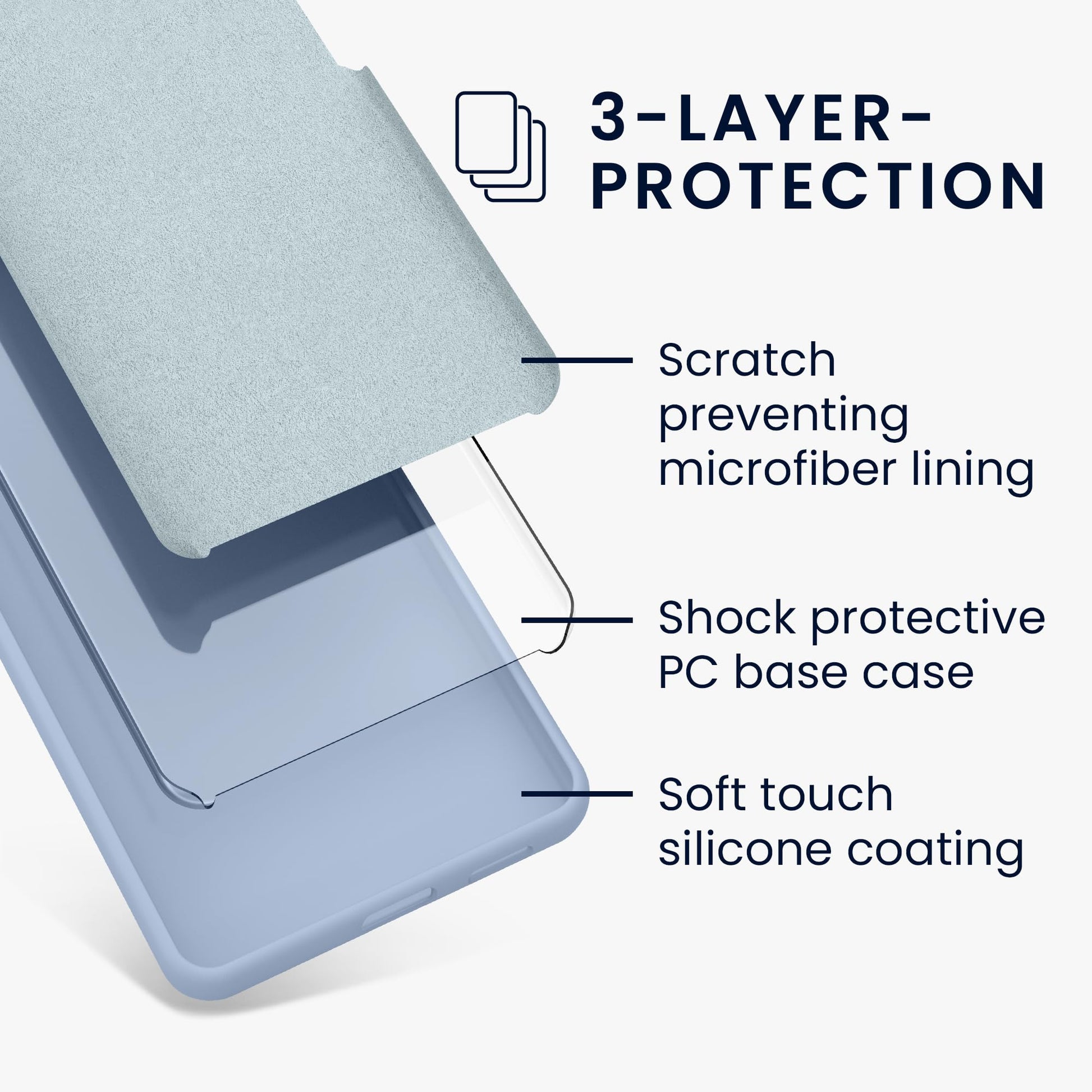 kwmobile Carcasa Compatible con Google Pixel 8a Funda - Case TPU y Silicona antigolpes - Apto Carga inalámbrica - Azul Claro Mate