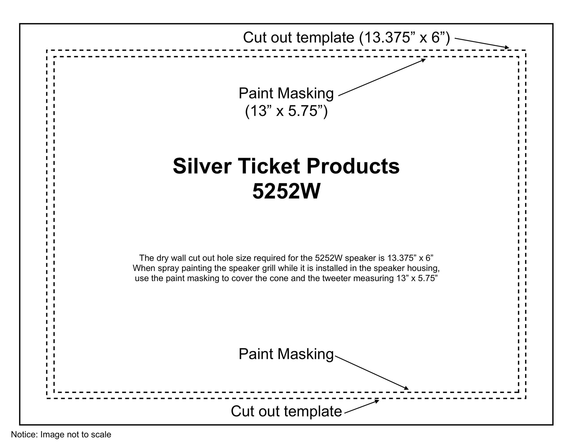 5252W Silver Ticket In-Wall In-Ceiling Speaker with Pivoting Tweeter (Dual 5.25 Inch in-wall Center Channel)