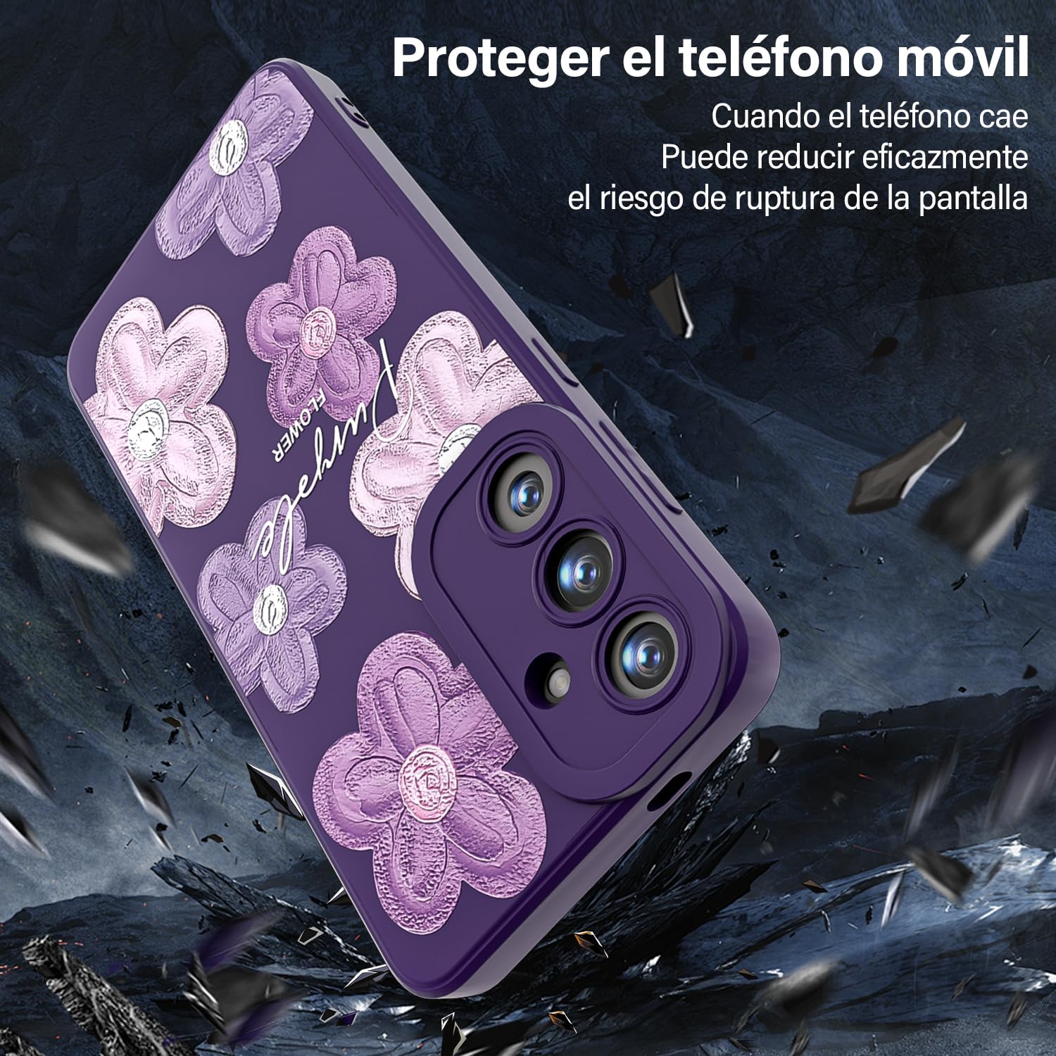 Threehao Funda para Samsung Galaxy S23 Plus, Ultra Delgado Flexible Suave TPU Silicona Carcasa con Moda Aesthetic Dibujos Flores, Antigolpes Anti-arañazos Protectora Case para Samsung S23 Plus