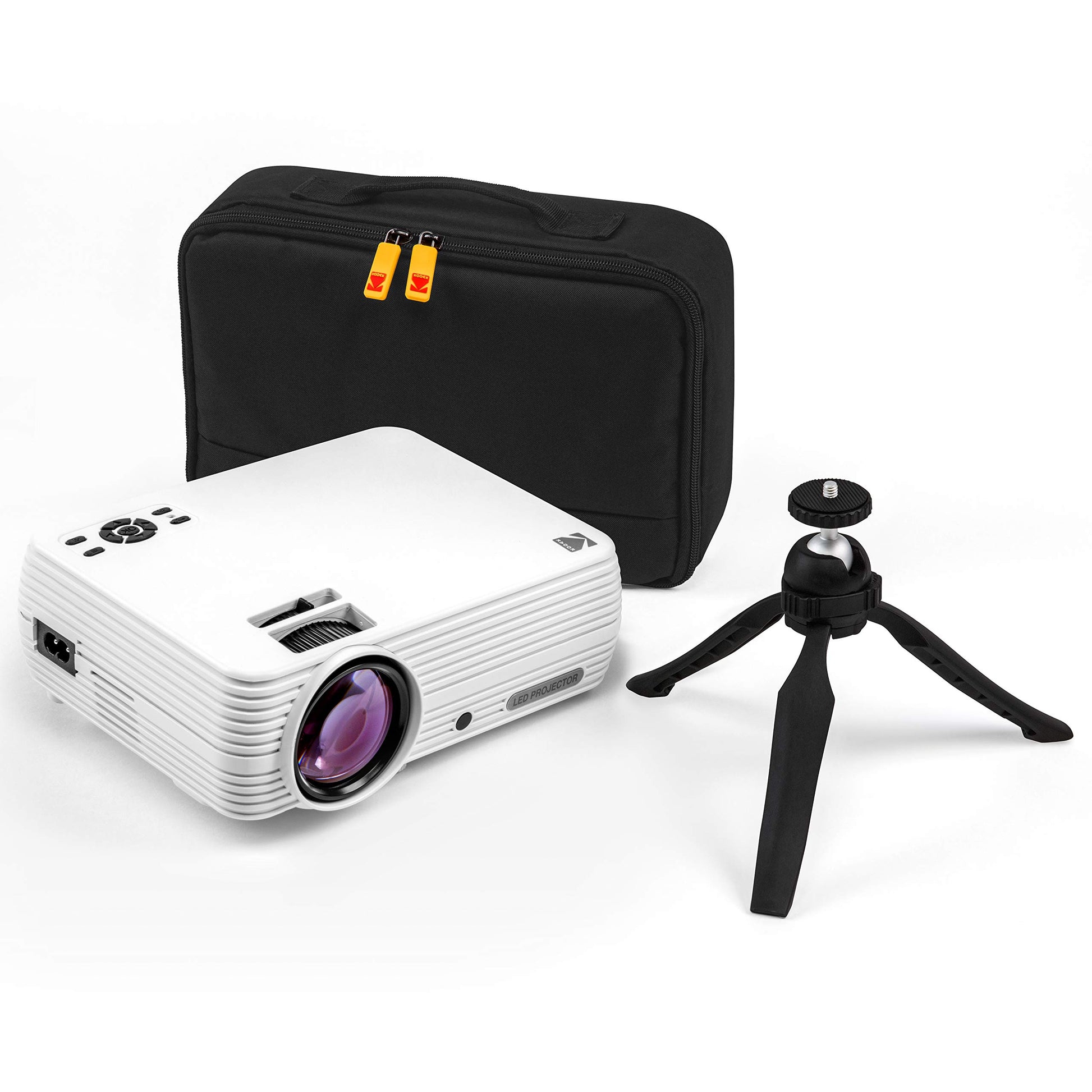 KODAK FLIK X7 Proyector para el hogar (máximo 1080p HD) con trípode y funda incluida, compacto, proyectos de hasta 150 pulgadas con resolución nativa de 720p y 30.000 horas, lámpara LED de lúmenes |
