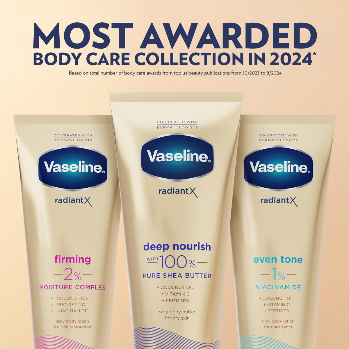 Vaseline RadiantX Loción Corporal Reafirmante Vainilla 222ml