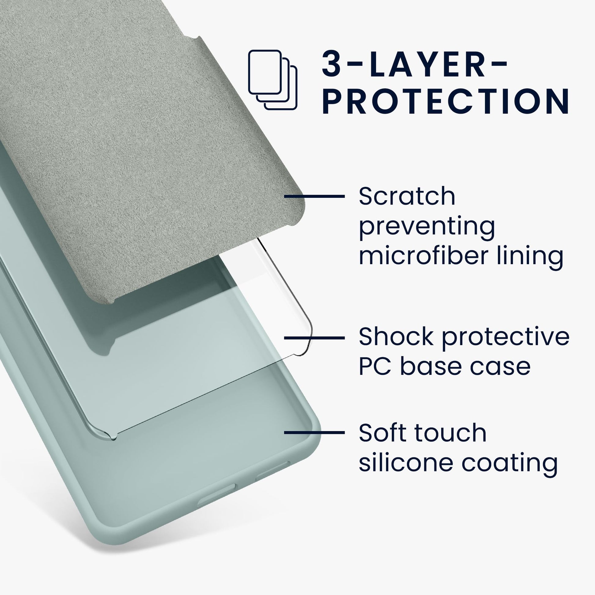 kwmobile Carcasa Compatible con Google Pixel 8a Funda - Case TPU y Silicona antigolpes - Apto Carga inalámbrica - Menta Cool