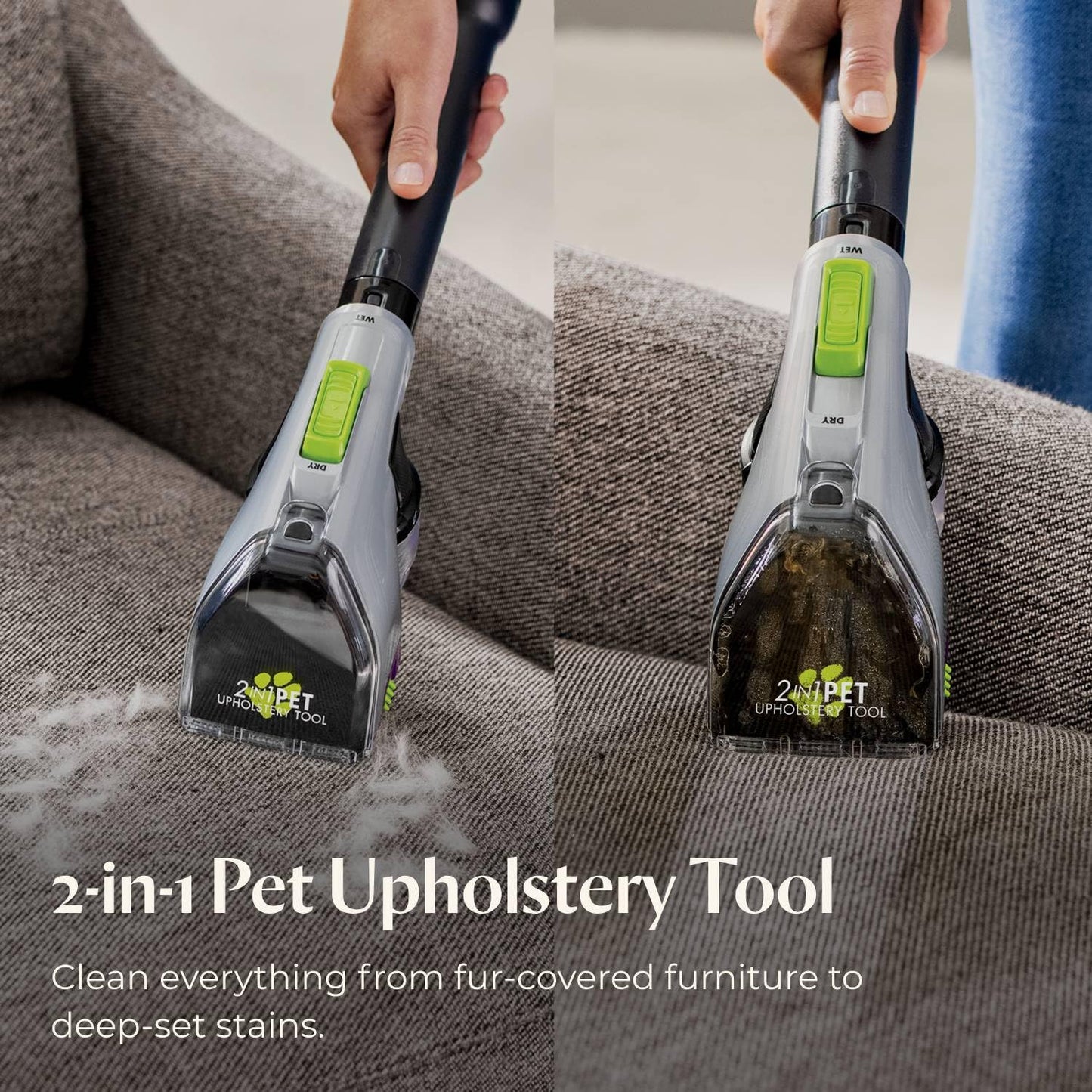 BISSELL ProHeat 2X Revolution Pet Pro Plus, 3588F, limpiador profundo vertical, tiempo de secado de 30 minutos, cepillo para polvo eléctrico doble para levantar suciedad, accesorio de manguera y