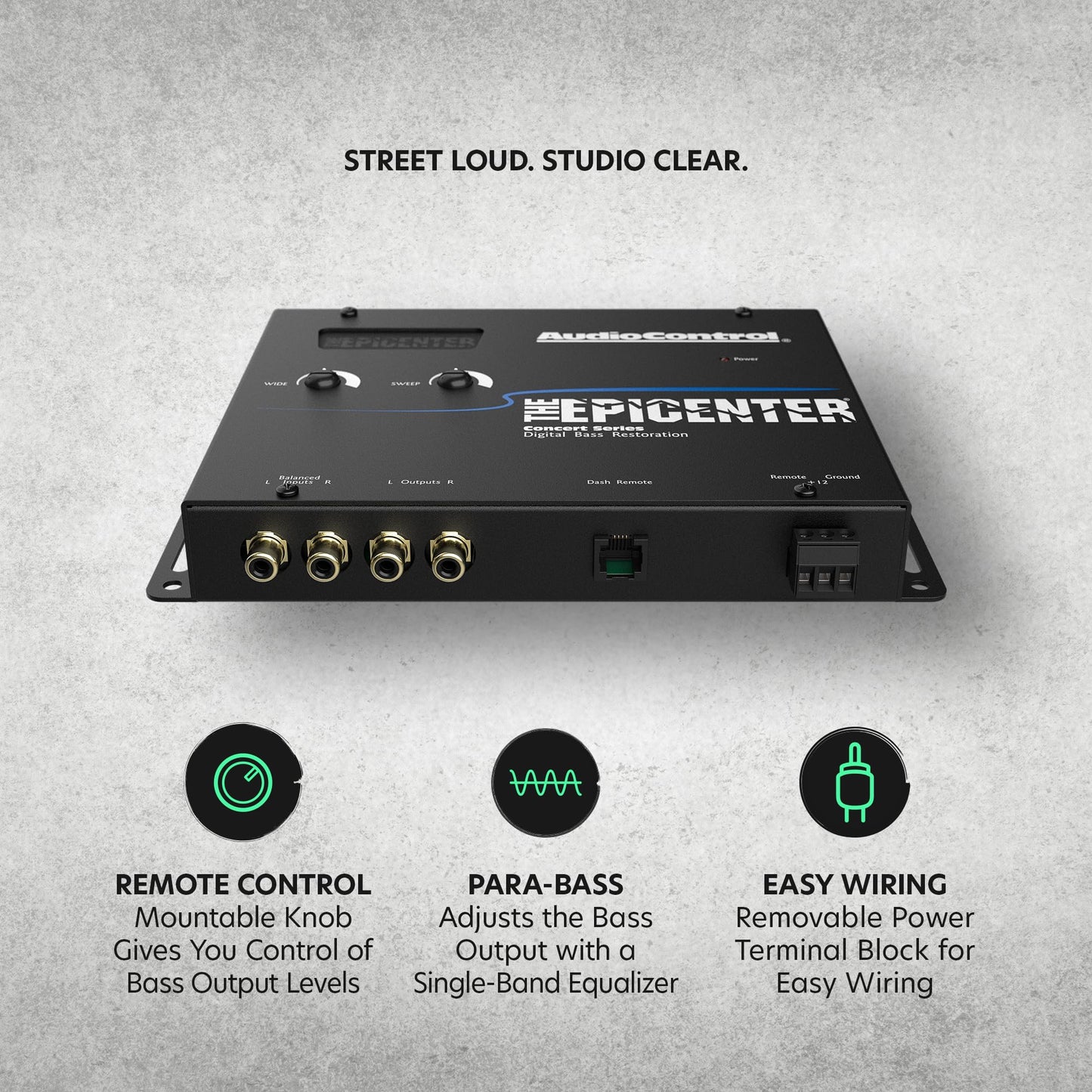 AUDIOCONTROL el epicentro Black Bass restauración procesador