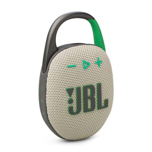 JBL Clip 5 - Altavoz Bluetooth ultraportátil, Impermeable y a Prueba de Polvo, Sonido Big Pro con Graves impactantes, mosquetón Integrado, hasta 12 Horas de Juego, Fabricado en Parte con Materiales