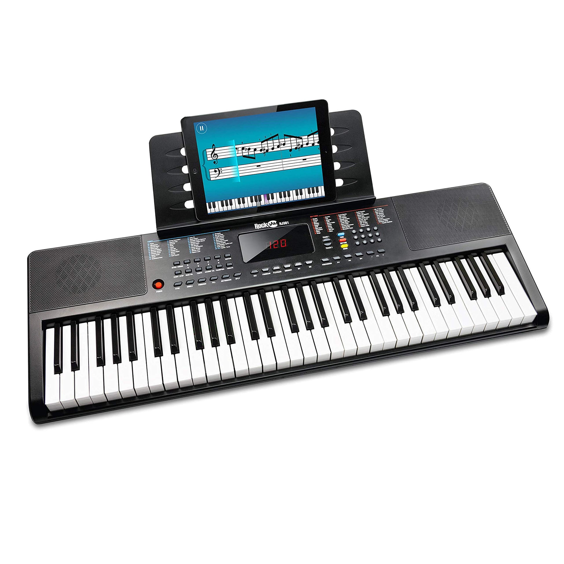 Teclado Portátil RockJam Negro 61 Teclas